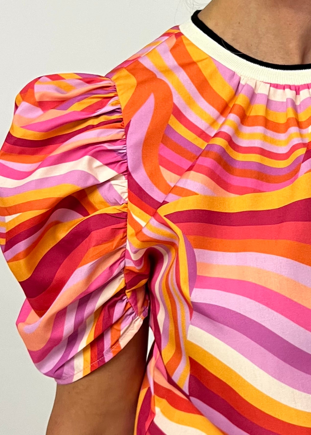 Mallory Mix Stripe Top - FINAL SALE – shop chartreuse