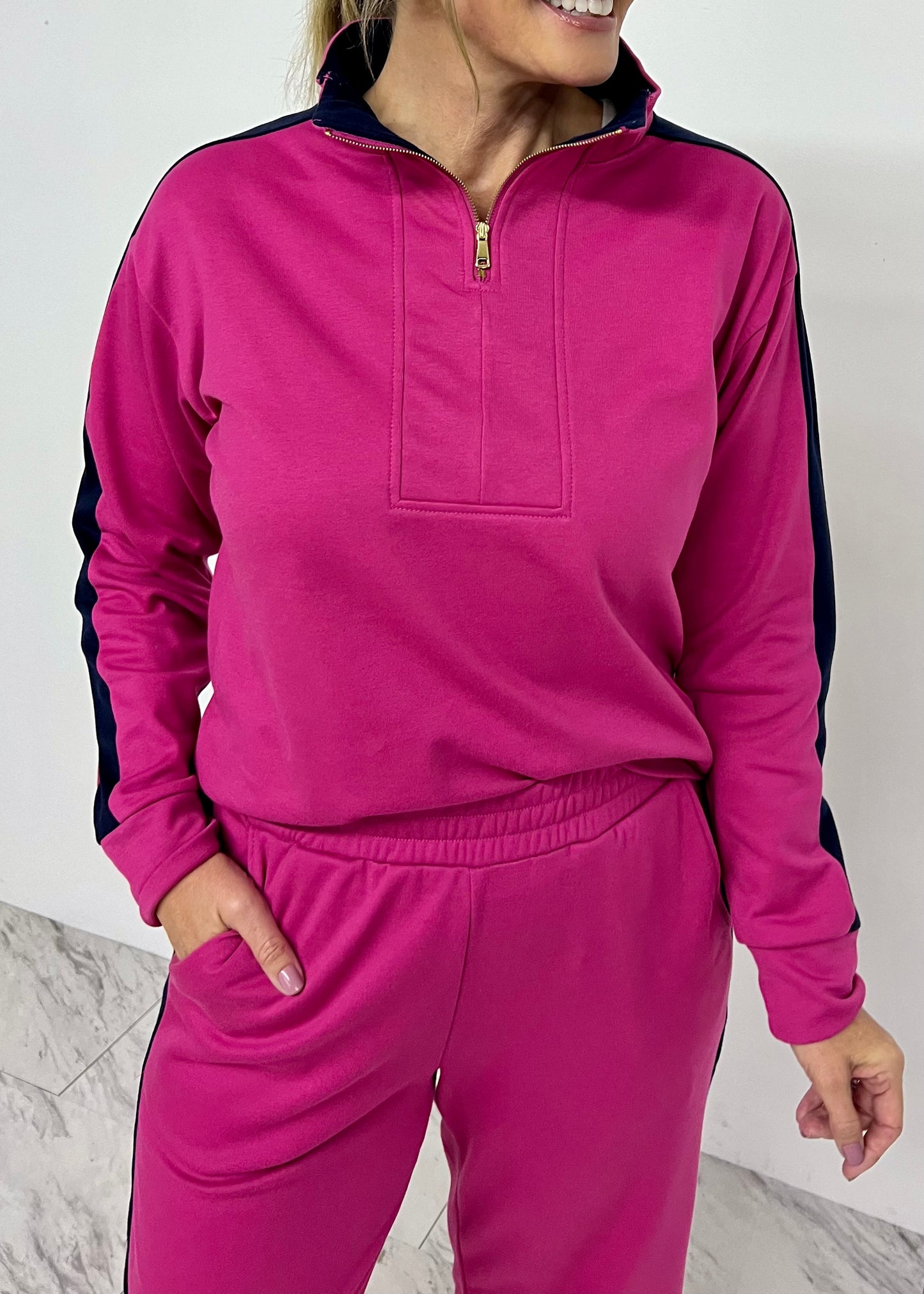 Lovely Weekend Pullover Top (magenta) - FINAL SALE