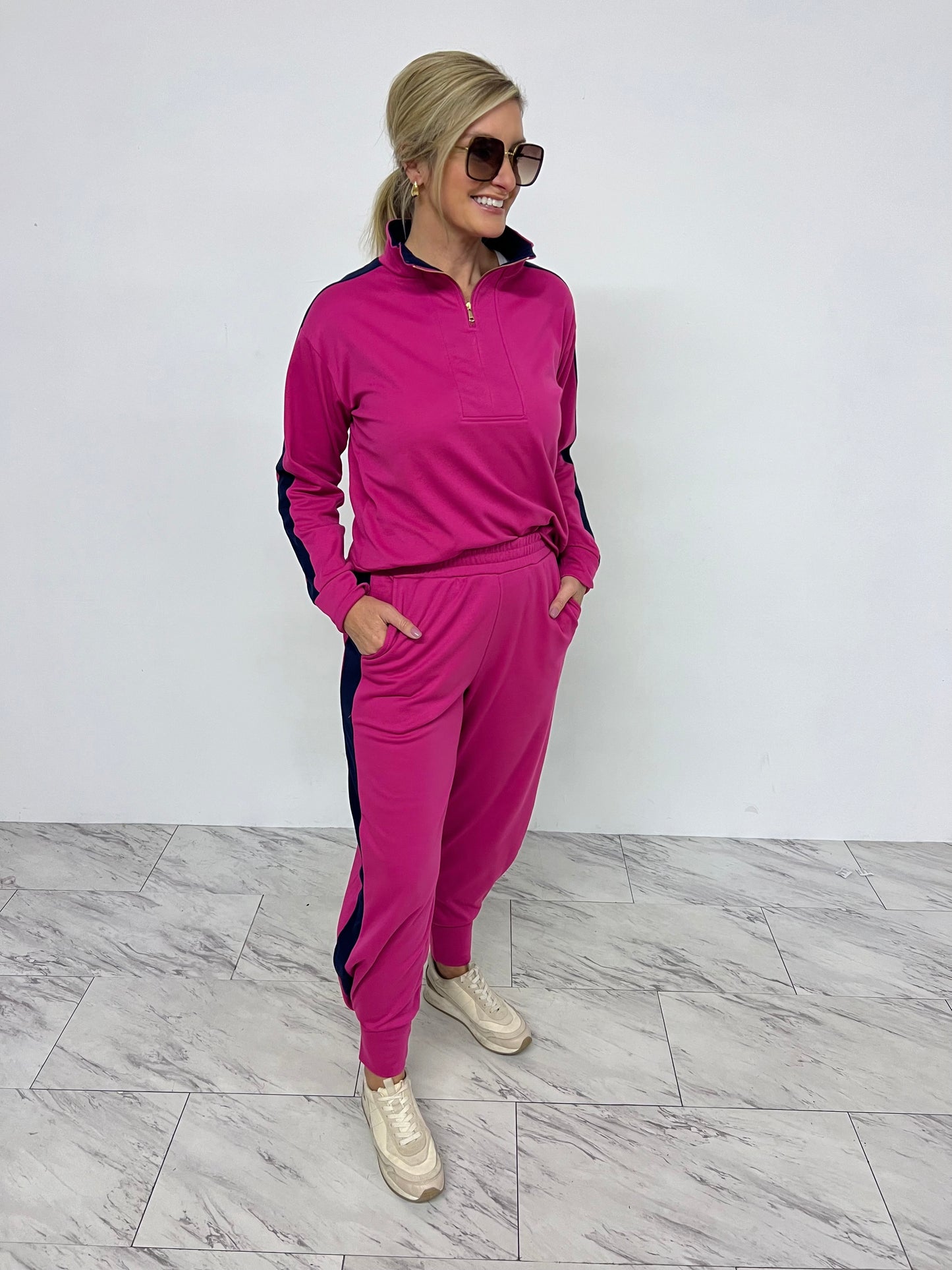 Lovely Weekend Pullover Top (magenta) - FINAL SALE