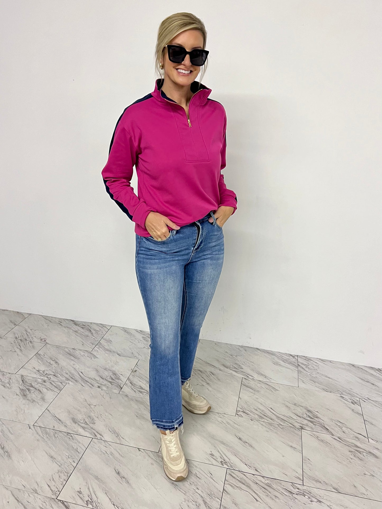 Lovely Weekend Pullover Top (magenta) - FINAL SALE