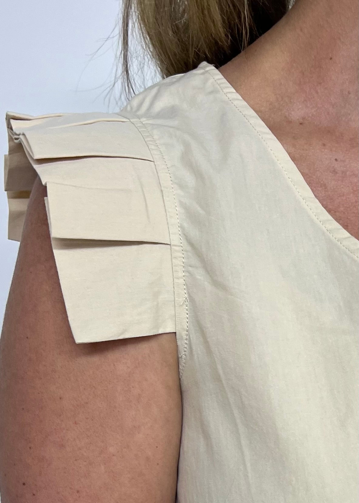 Presley Pleat + V.Neck Top-FINAL SALE