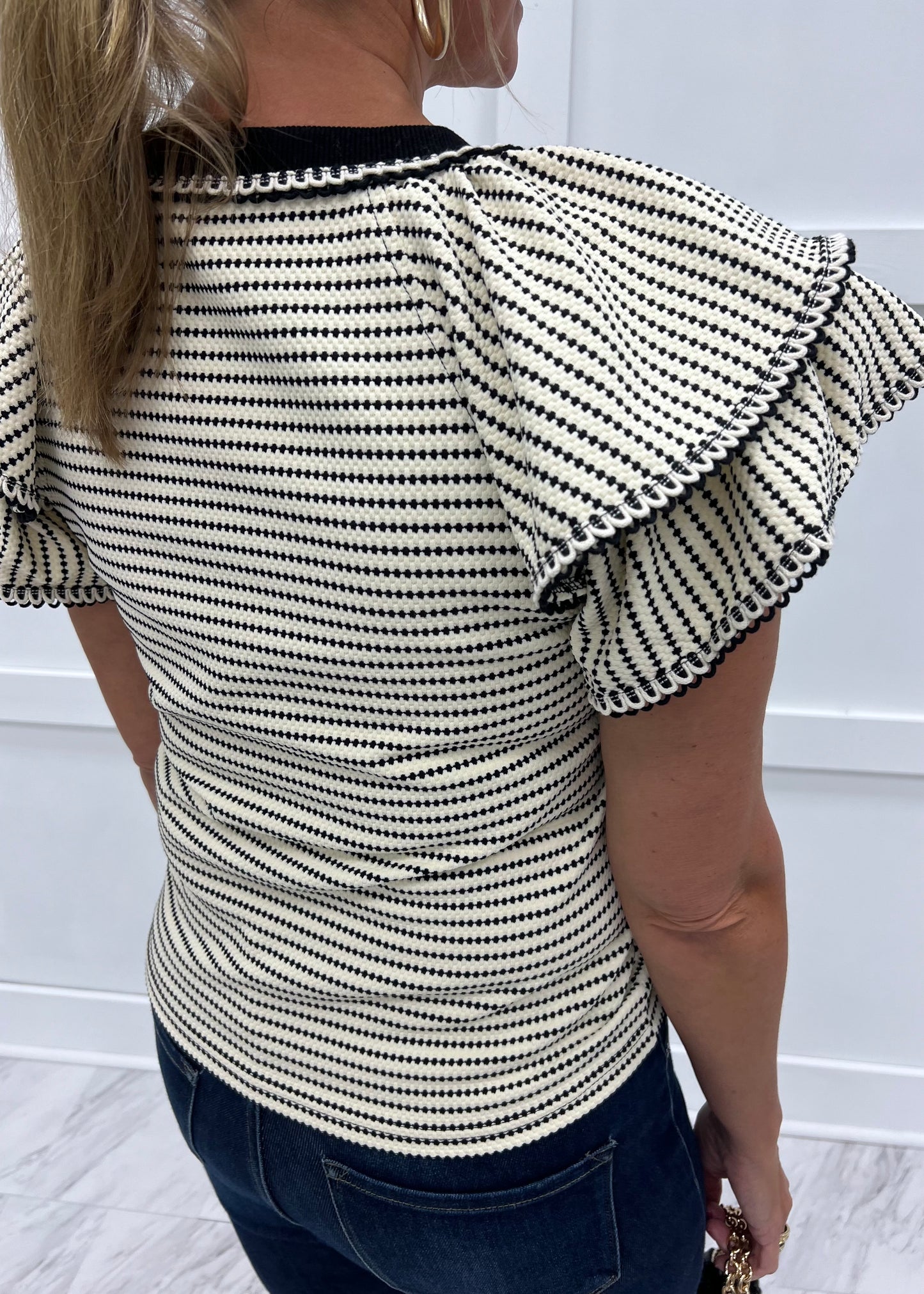 Twiggy Textured Stripe Top