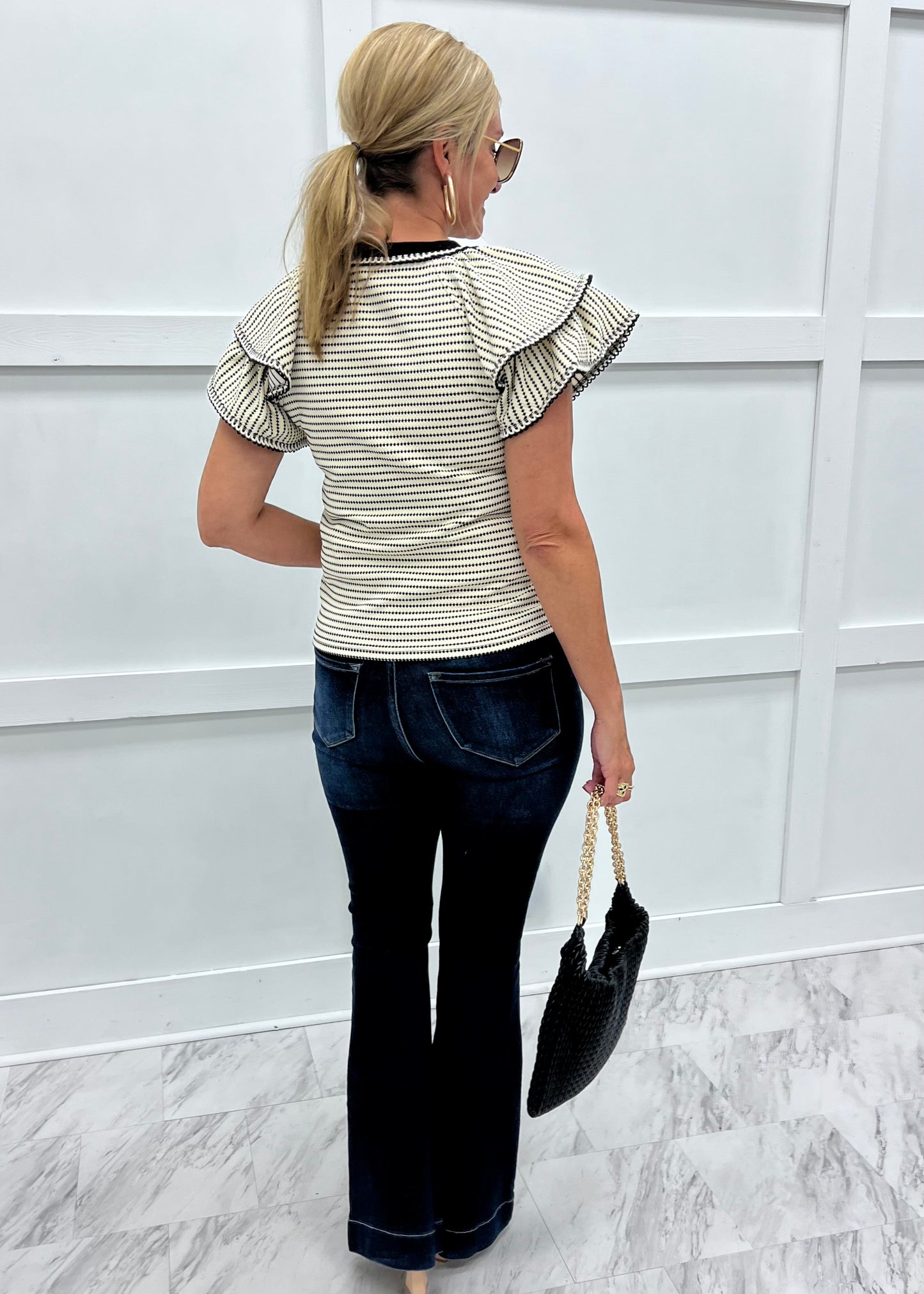 Twiggy Textured Stripe Top