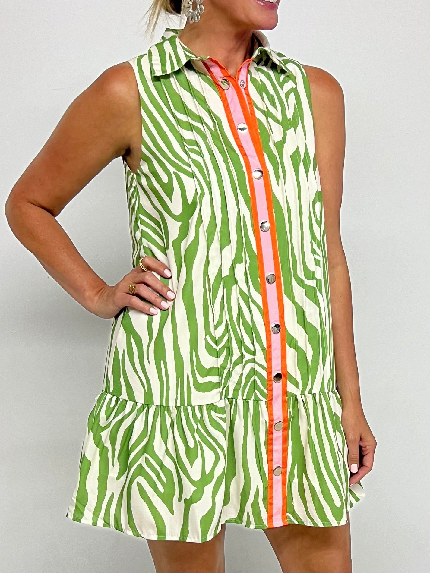 Lime green zebra dress hotsell