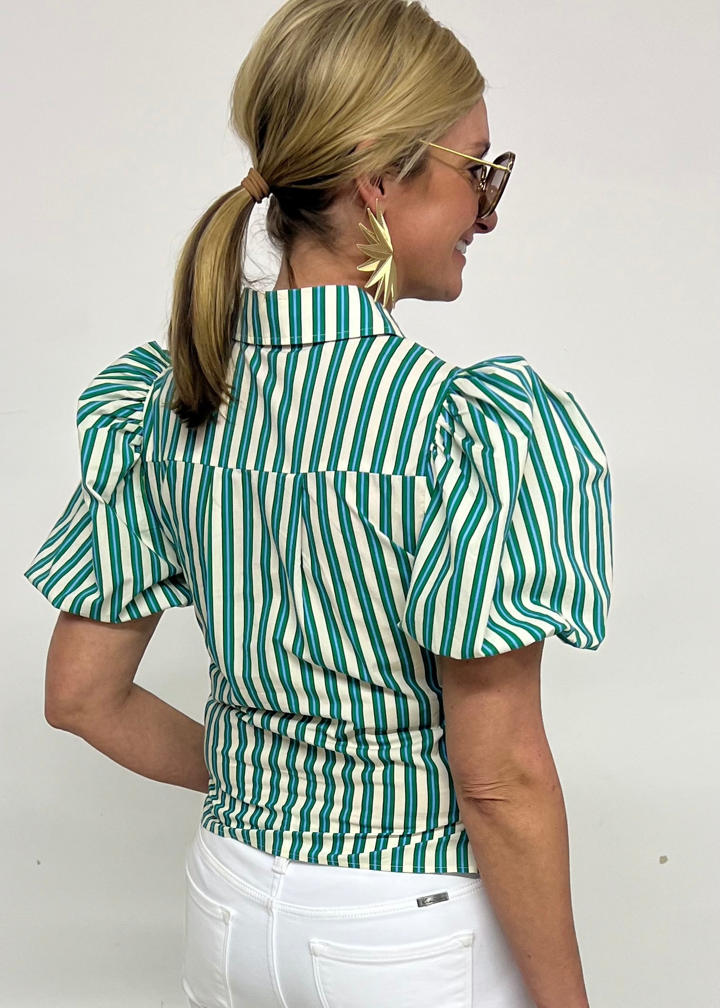 Luna Stripe V.Neck Top-FINAL SALE