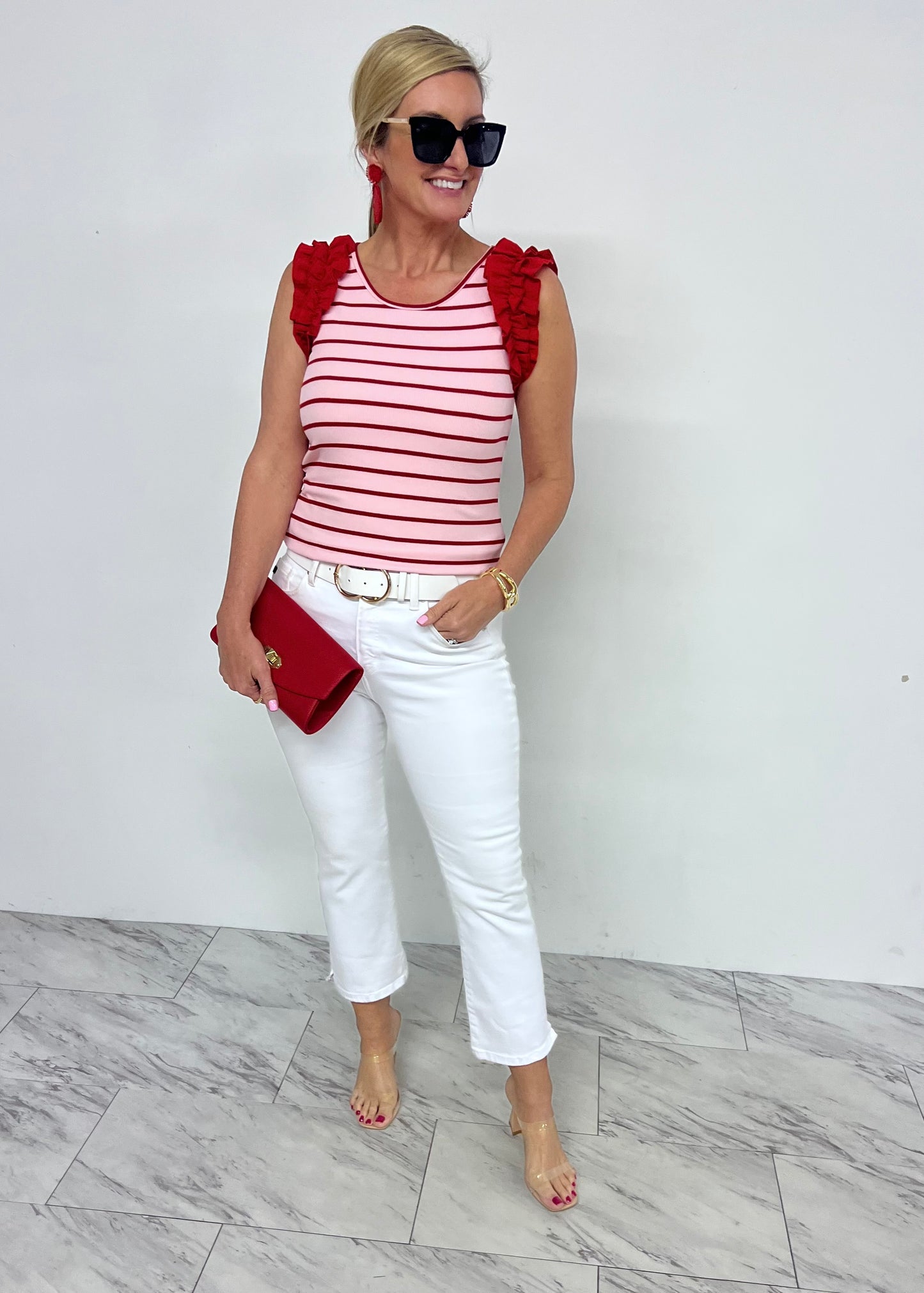 Rae Striped Top (Pink)-FINAL SALE