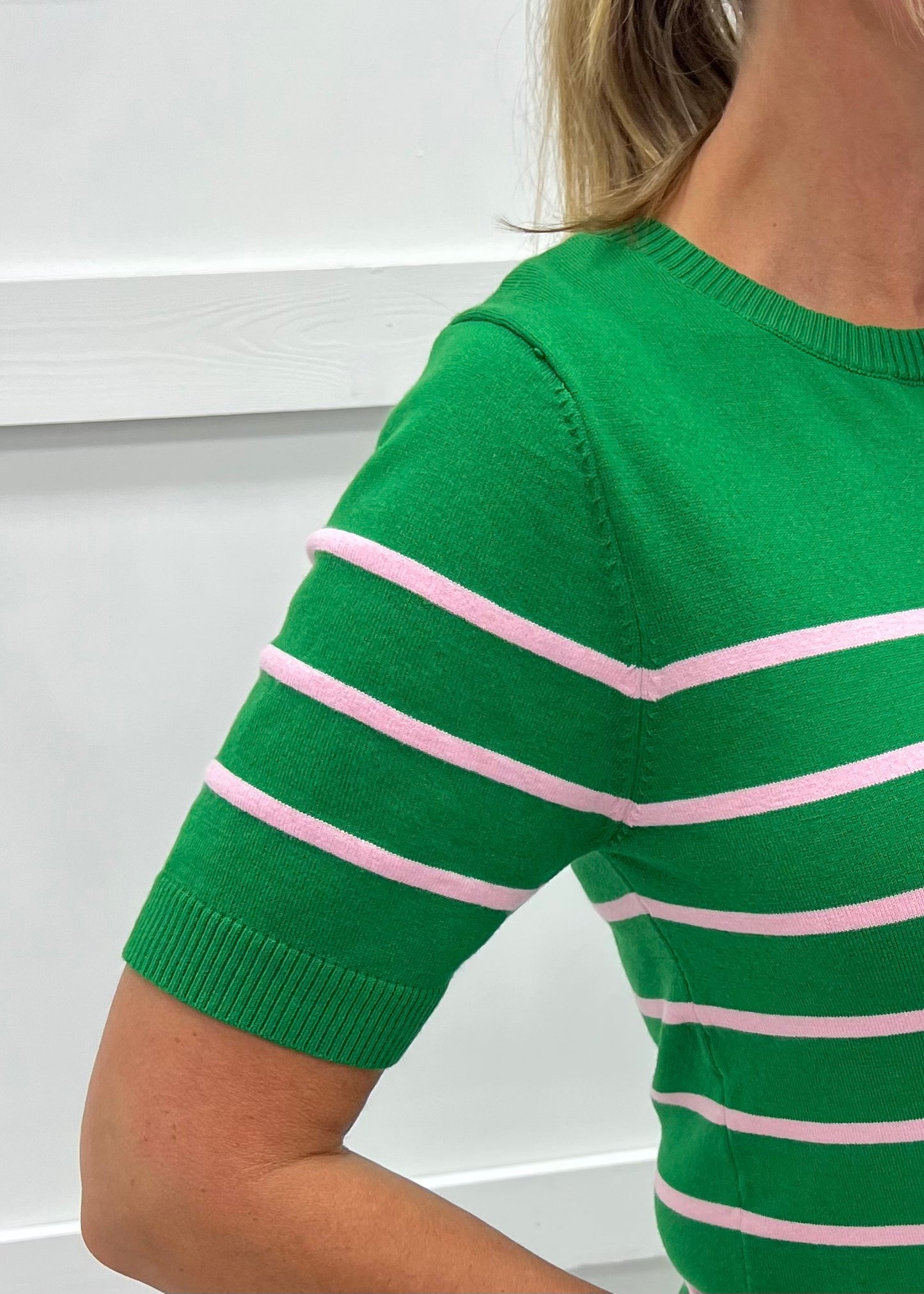 Serena Stripe Sweater (Green)