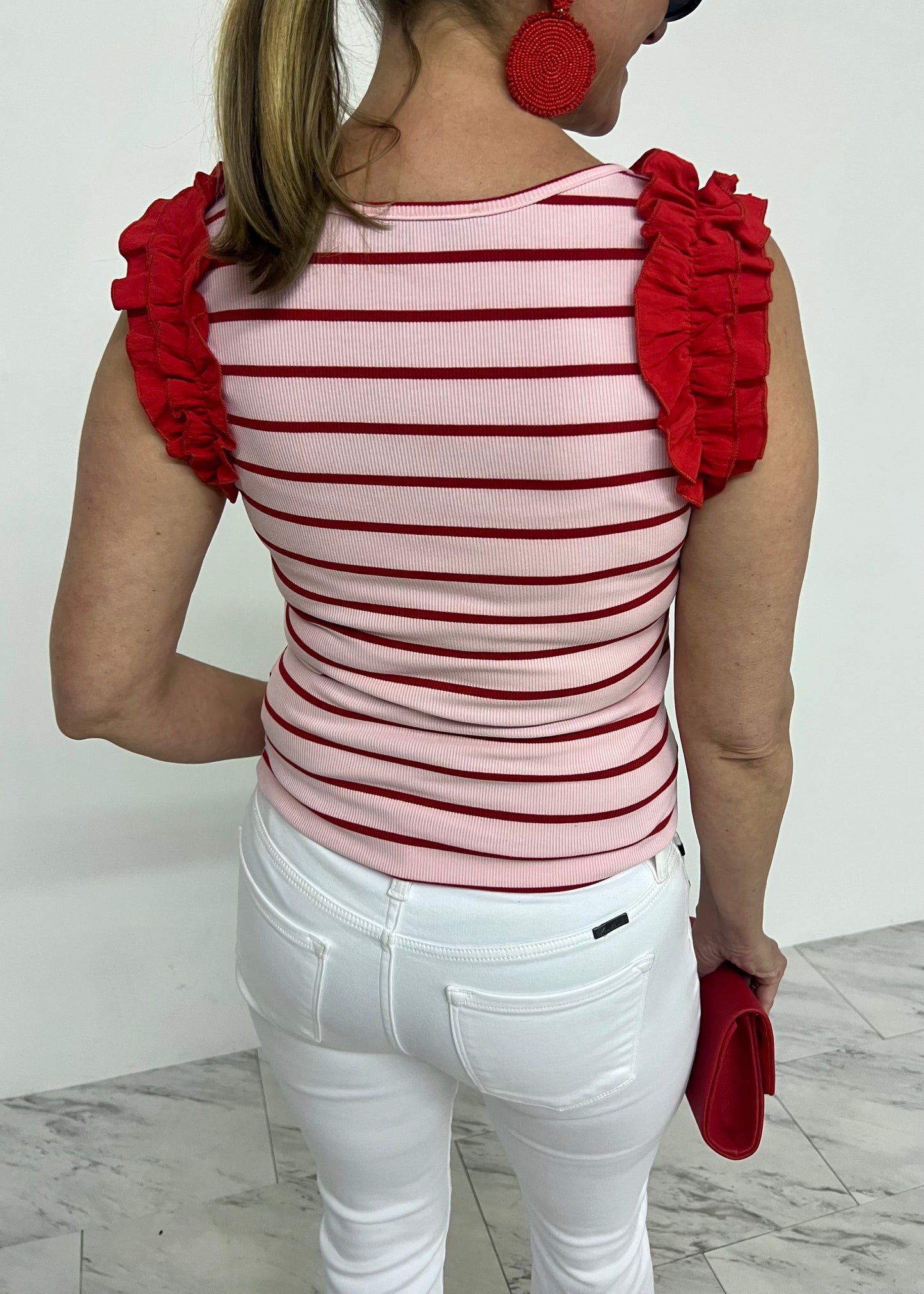 Rae Striped Top (Pink)-FINAL SALE