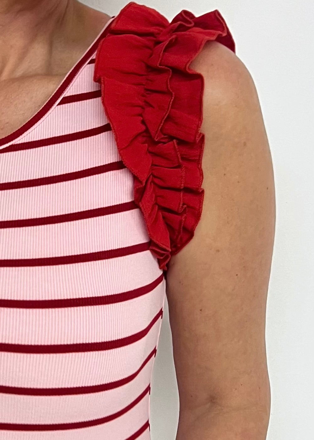 Rae Striped Top (Pink)-FINAL SALE