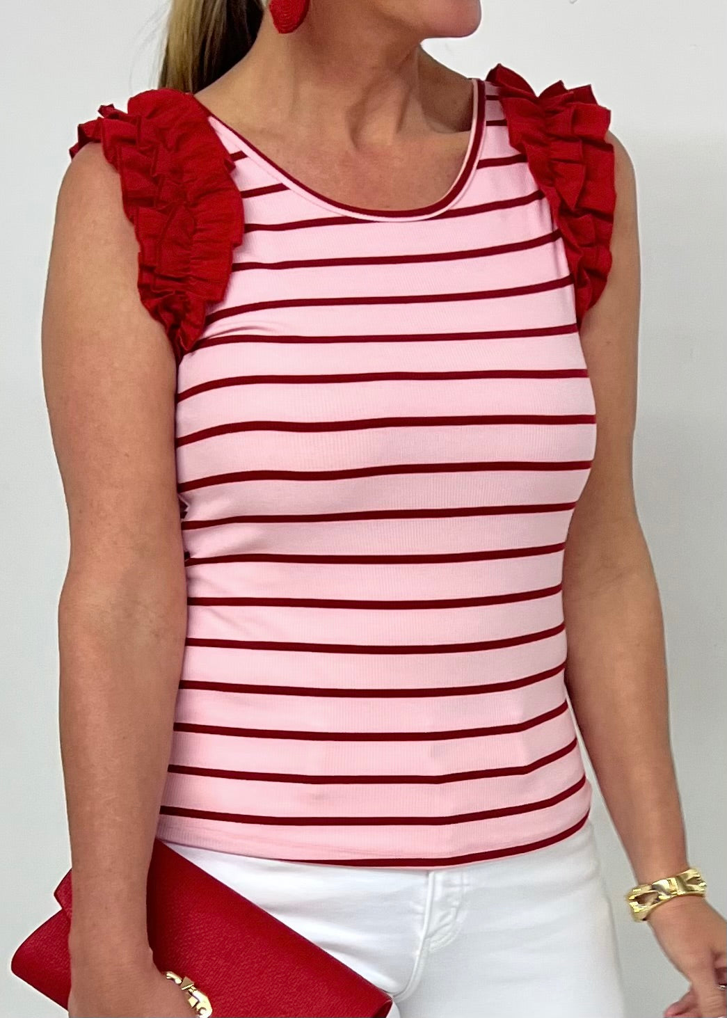 Rae Striped Top (Pink)-FINAL SALE