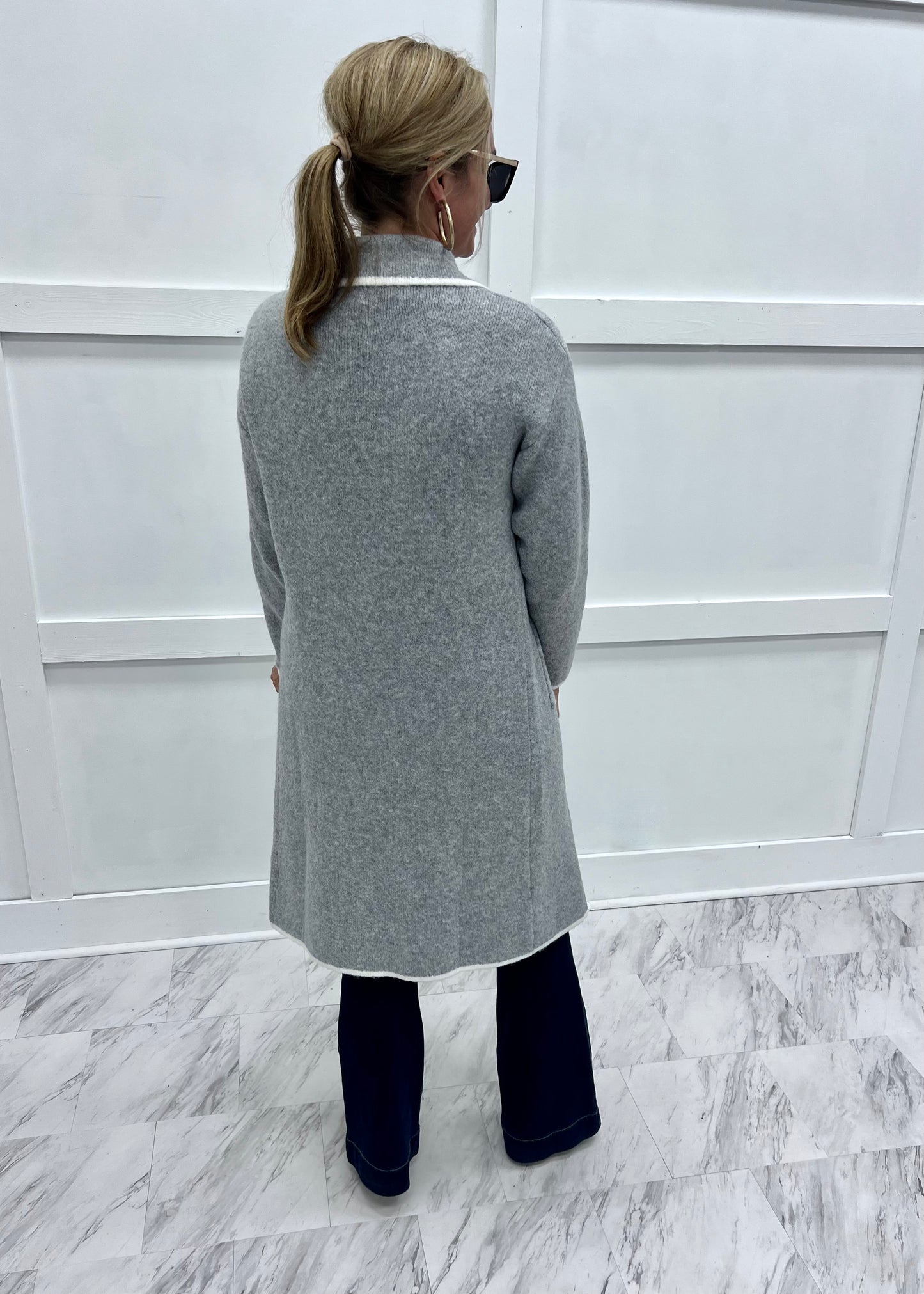 Colorado Open Front Cardigan (Grey)