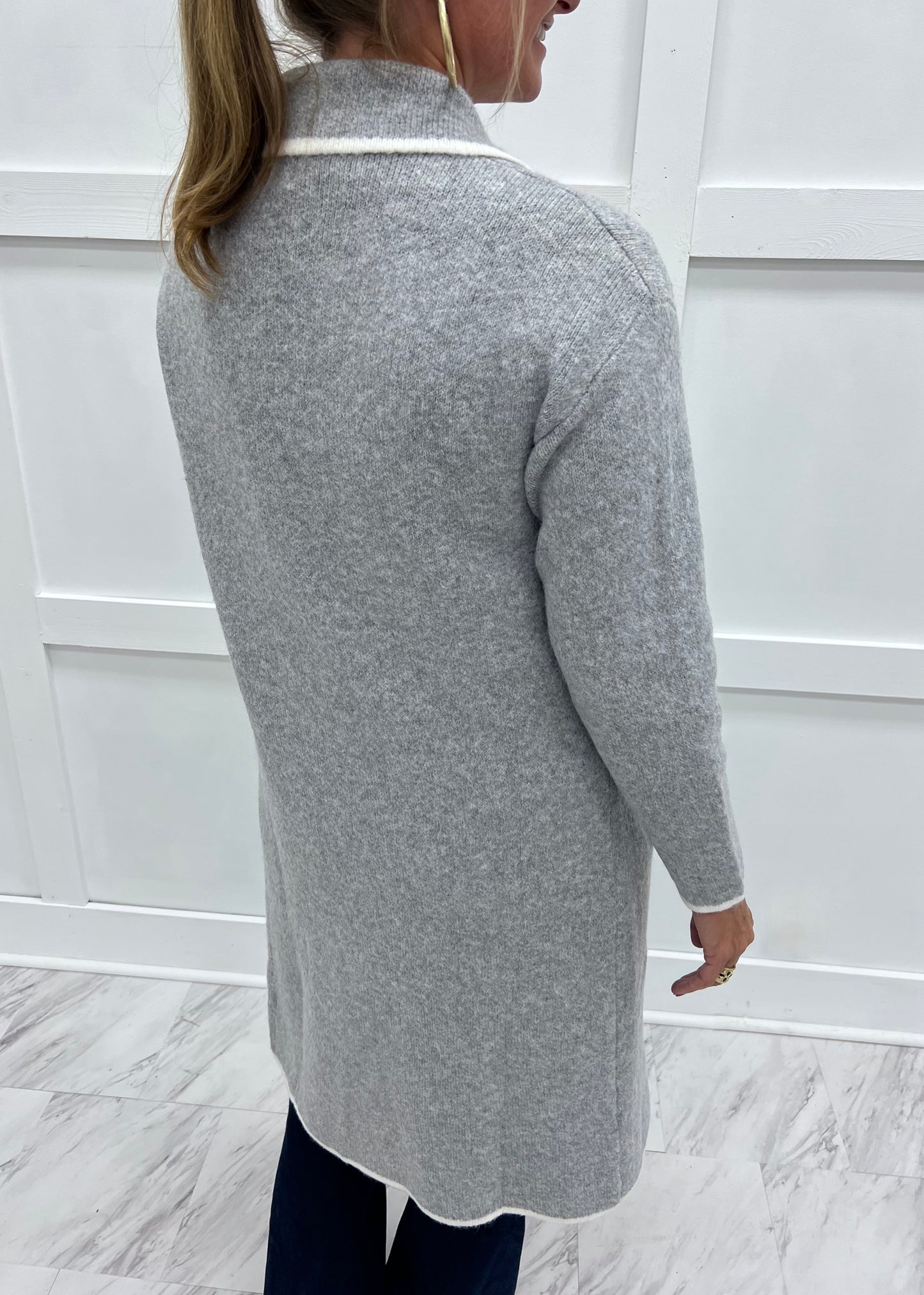 Colorado Open Front Cardigan (Grey)