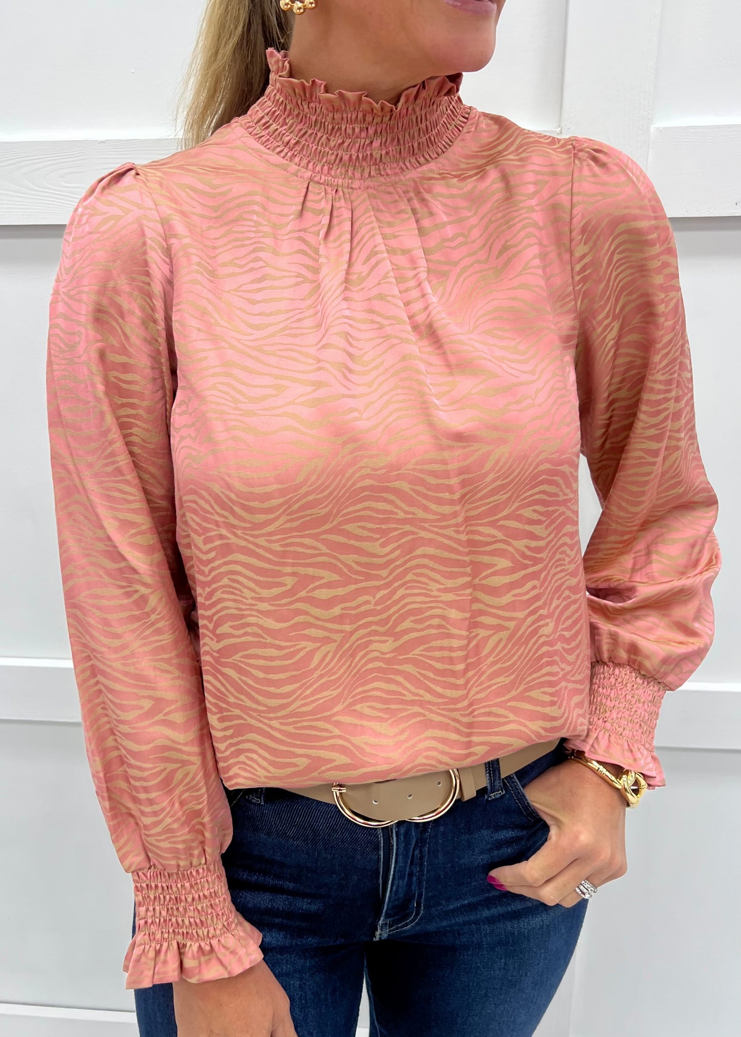 Zenna Zebra Print Top