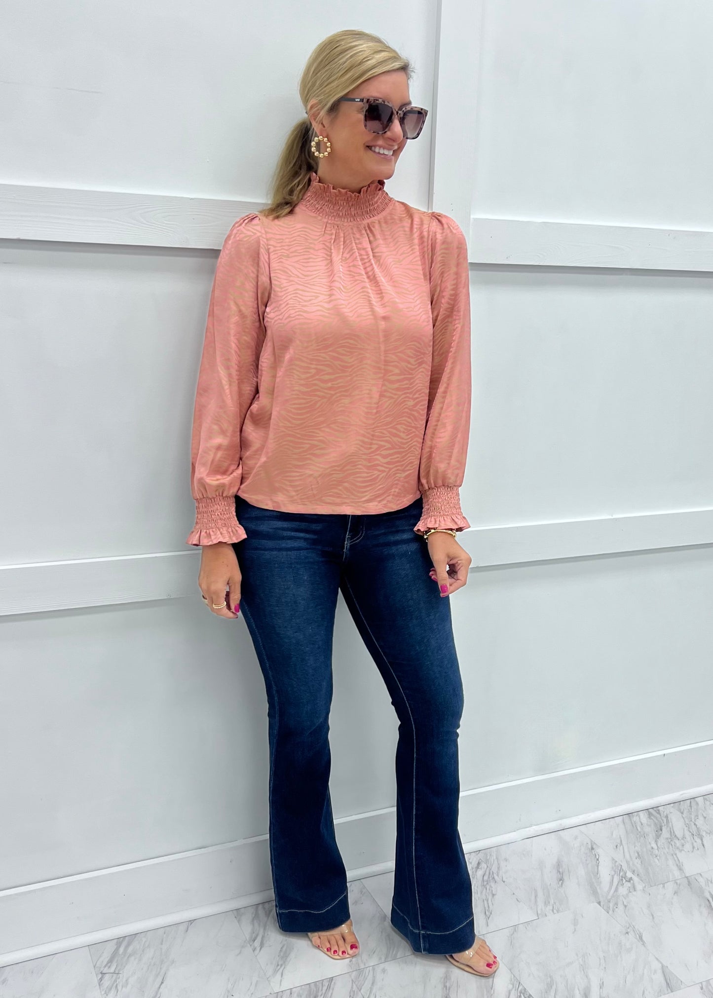 Zenna Zebra Print Top