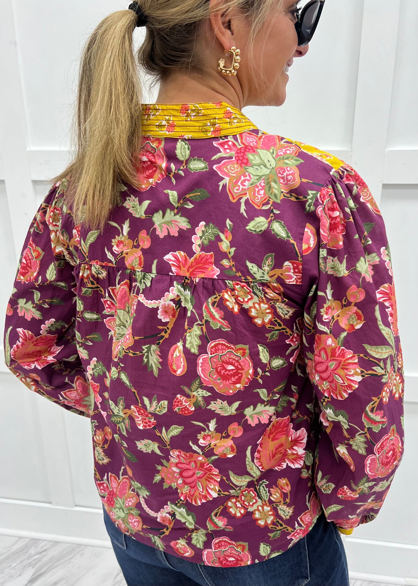 Lagos Mixed Print Floral Top