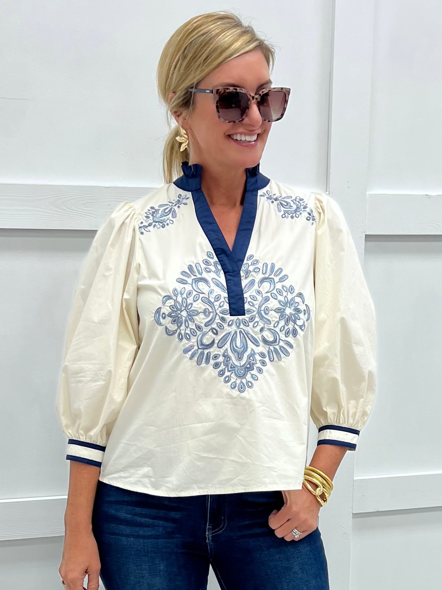 Melrose Embroidered Top
