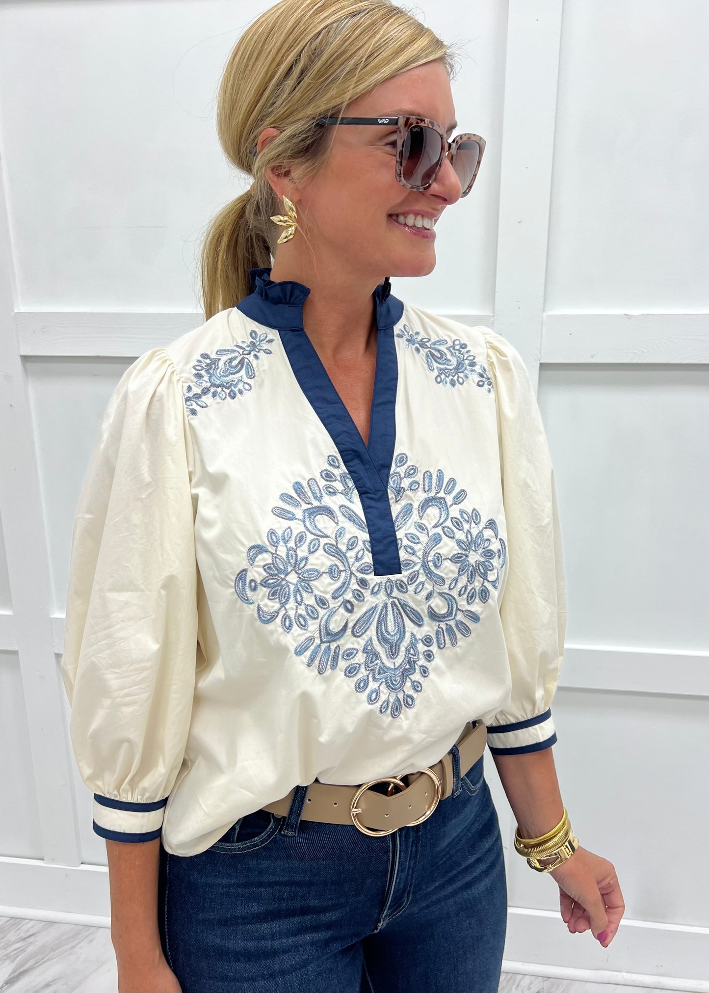 Melrose Embroidered Top