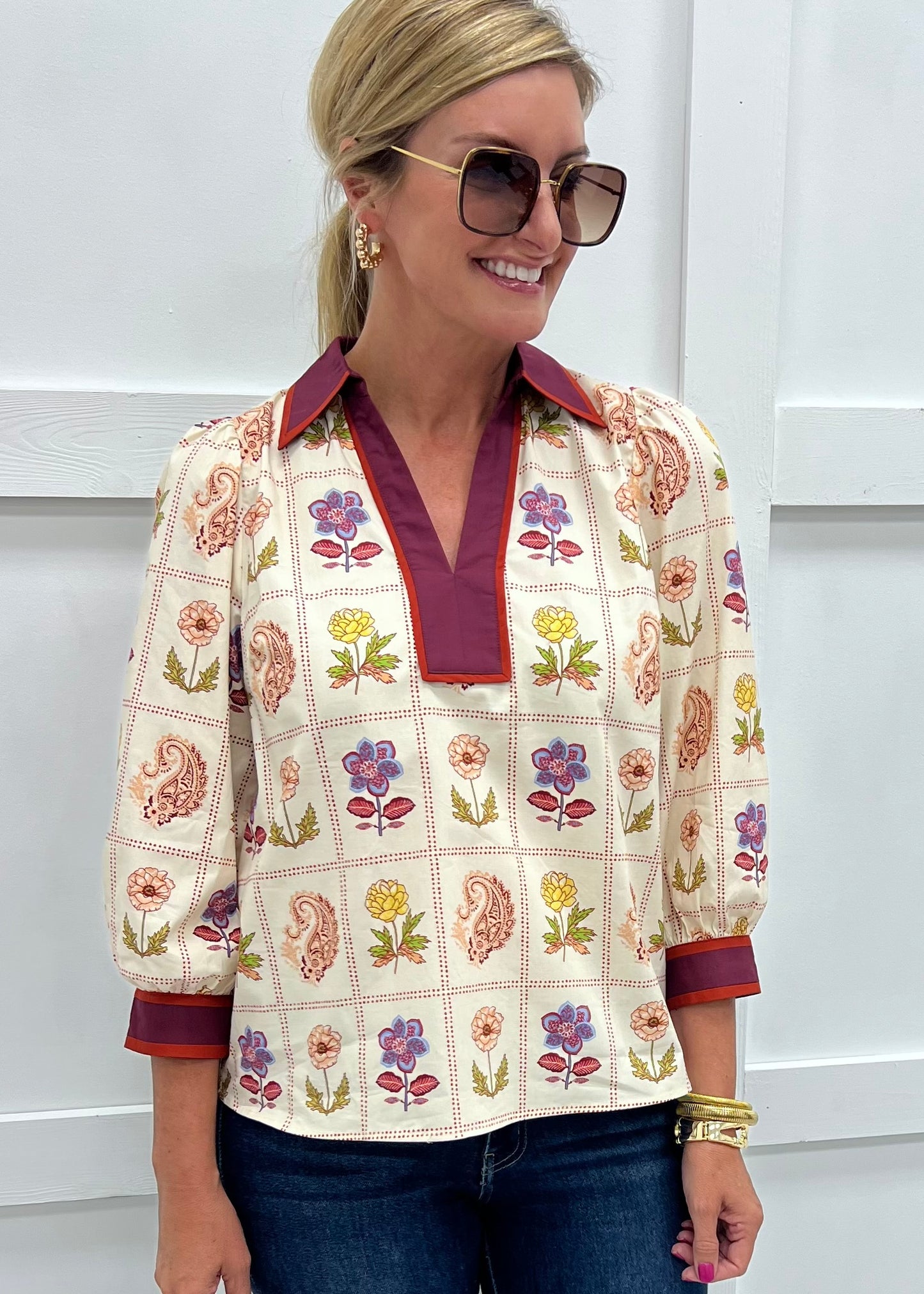 Evermore Floral Print Top