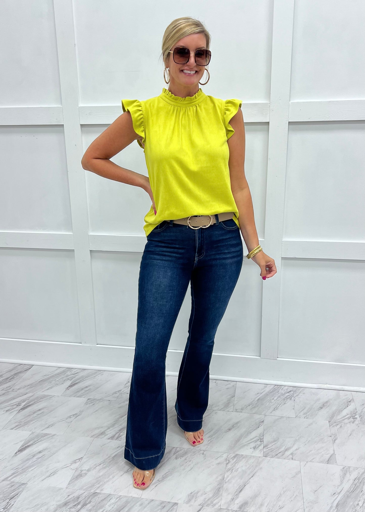 Selena Suede Top (Citrus)