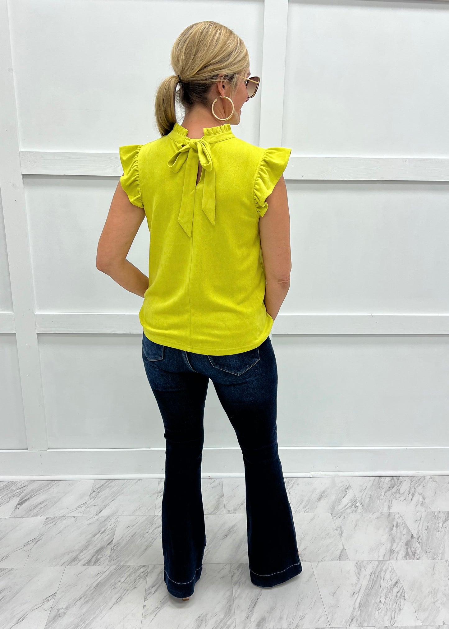 Selena Suede Top (Citrus)