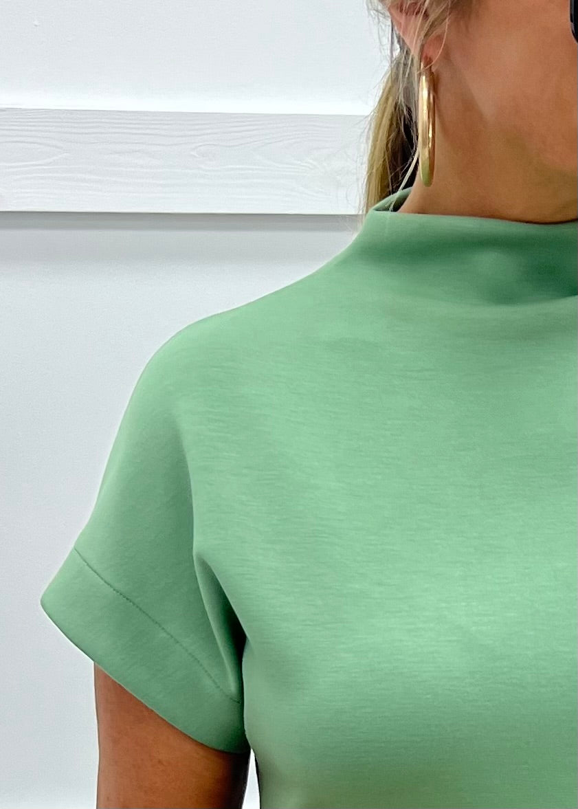 Scout Mock Neck Dress (Green) shop chartreuse Scout Mock Neck Dress (Green) shop chartreuse