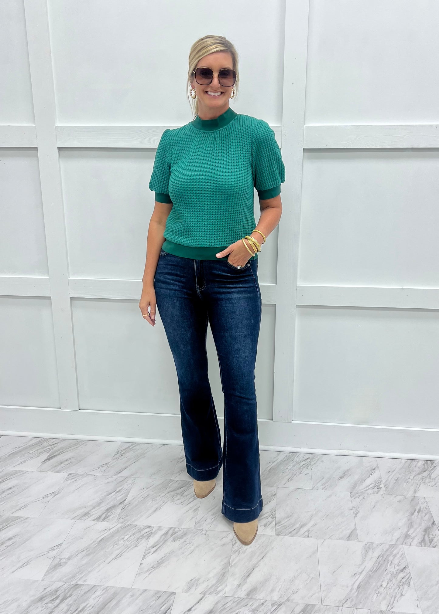 Valle Textured Knit Top