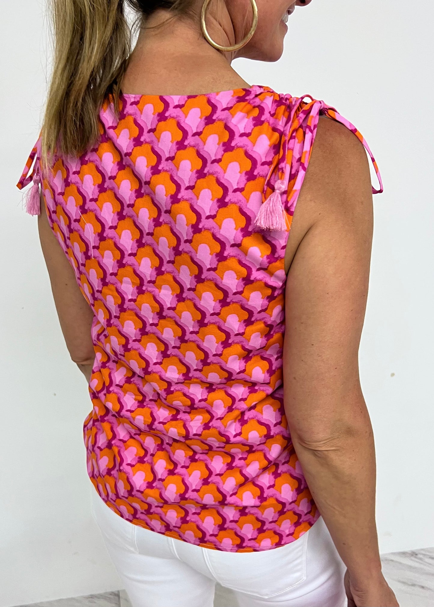 Sweet For You Pink Print Top-FINAL SALE