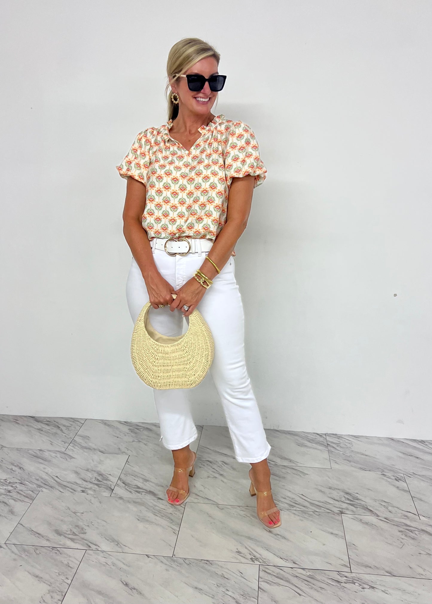 Harper Split Neck Top