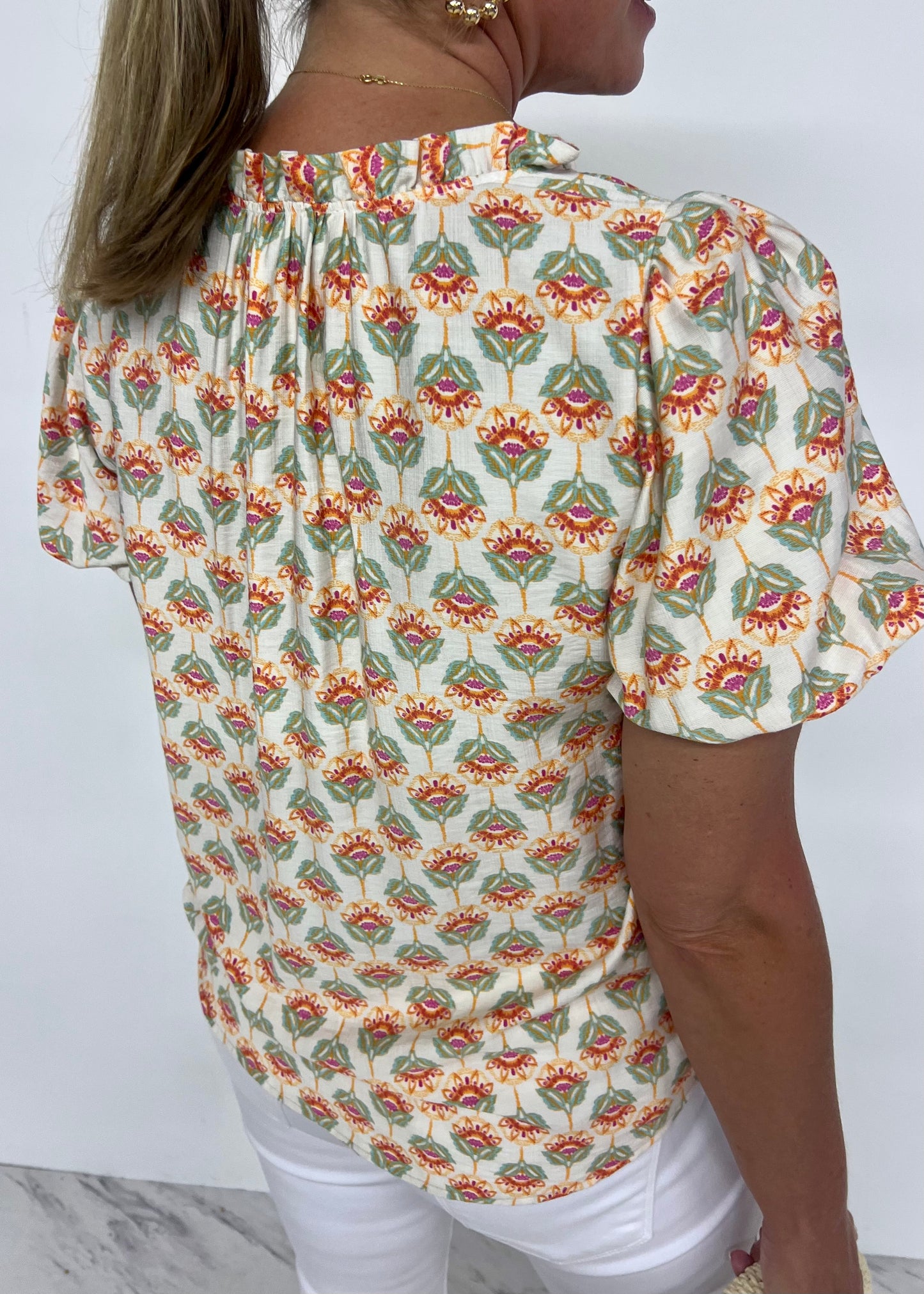 Harper Split Neck Top