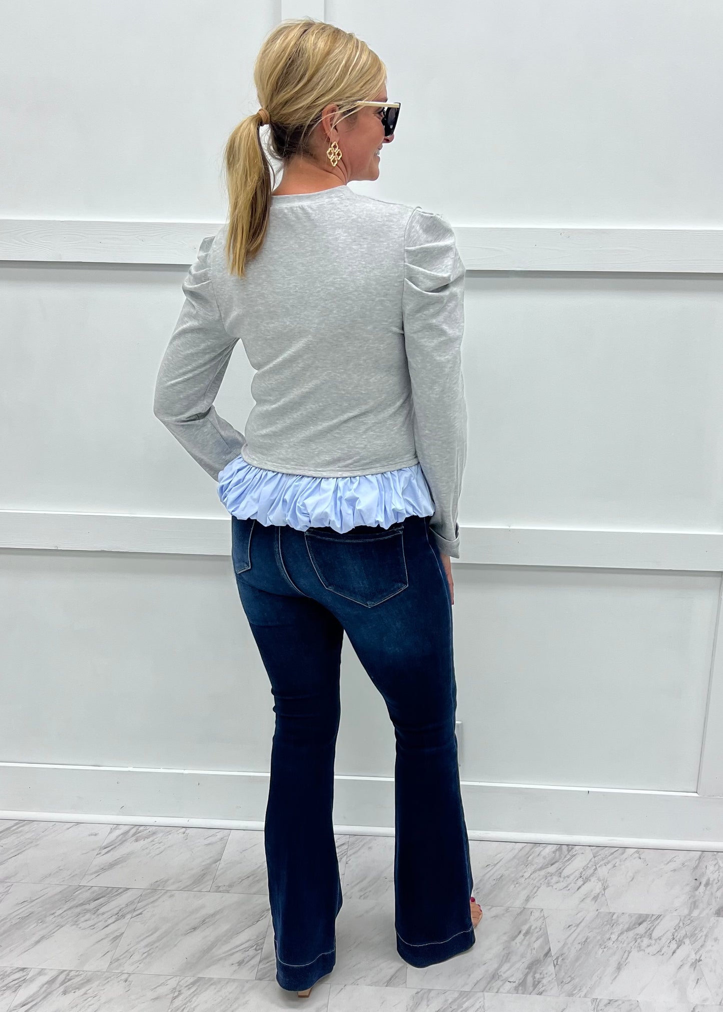 Mason Grey + Bubble Hem Top