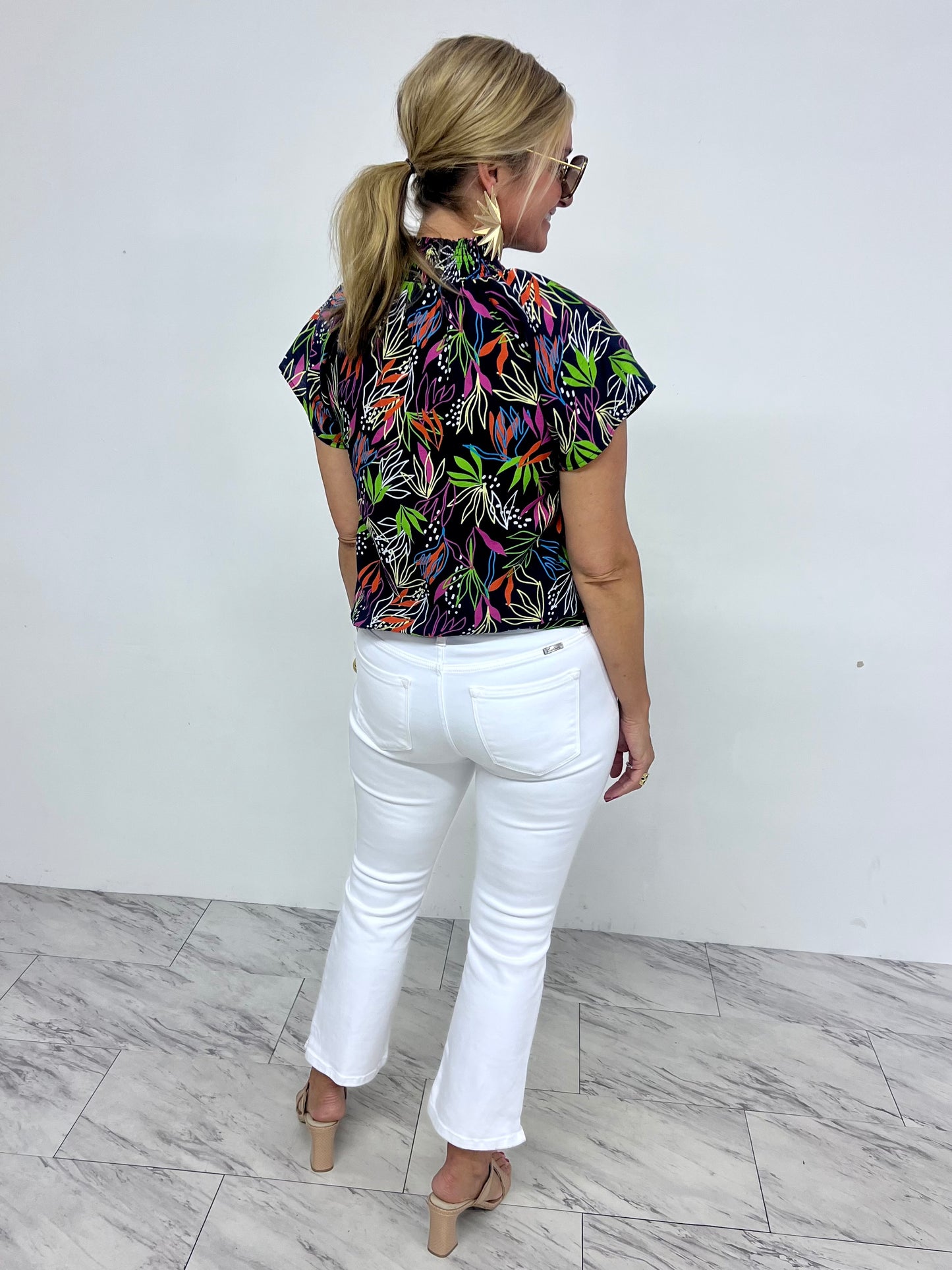 Lawson Print + Stripe Top-FINAL SALE