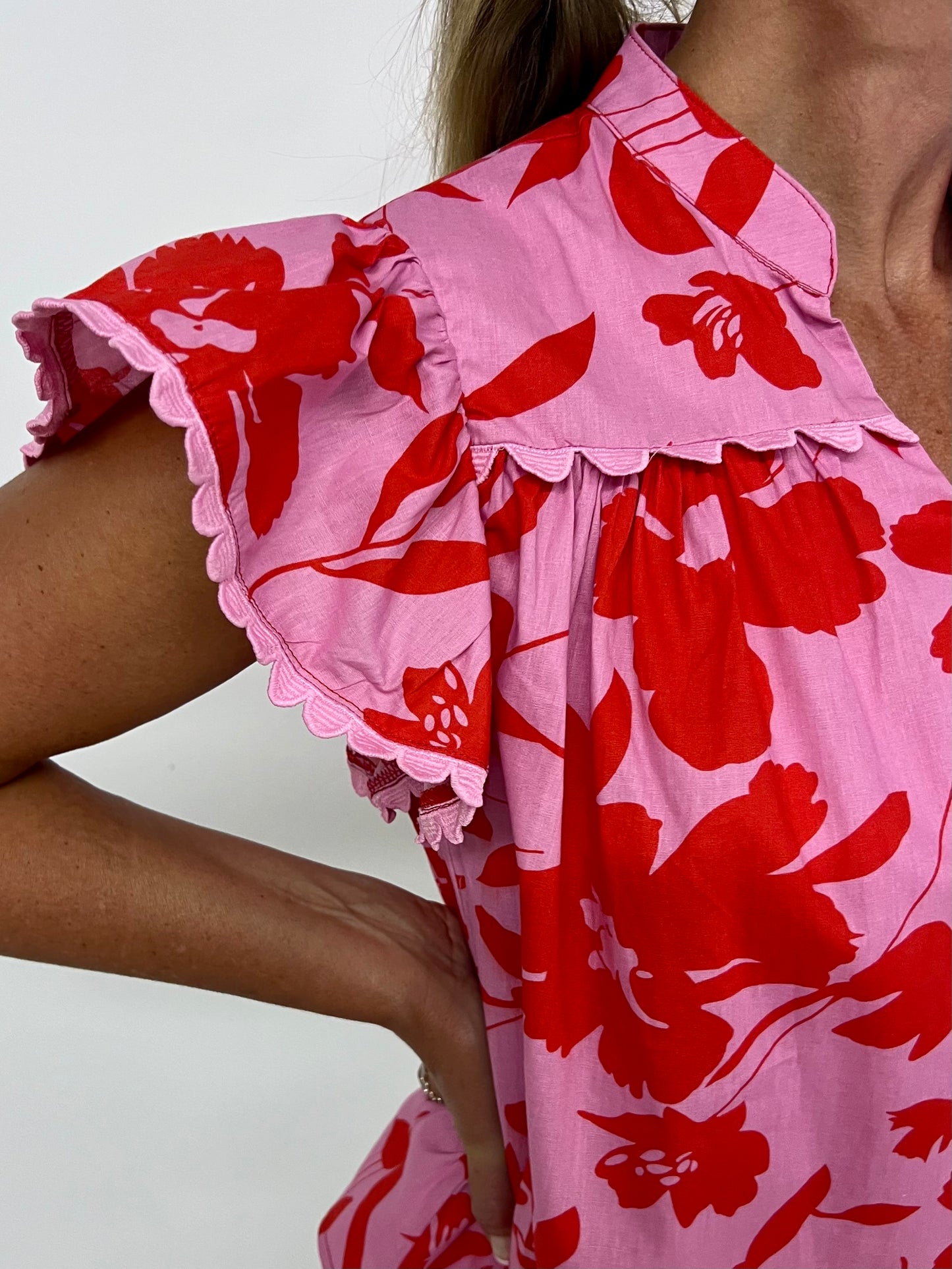 Delphine Flower Top-FINAL SALE