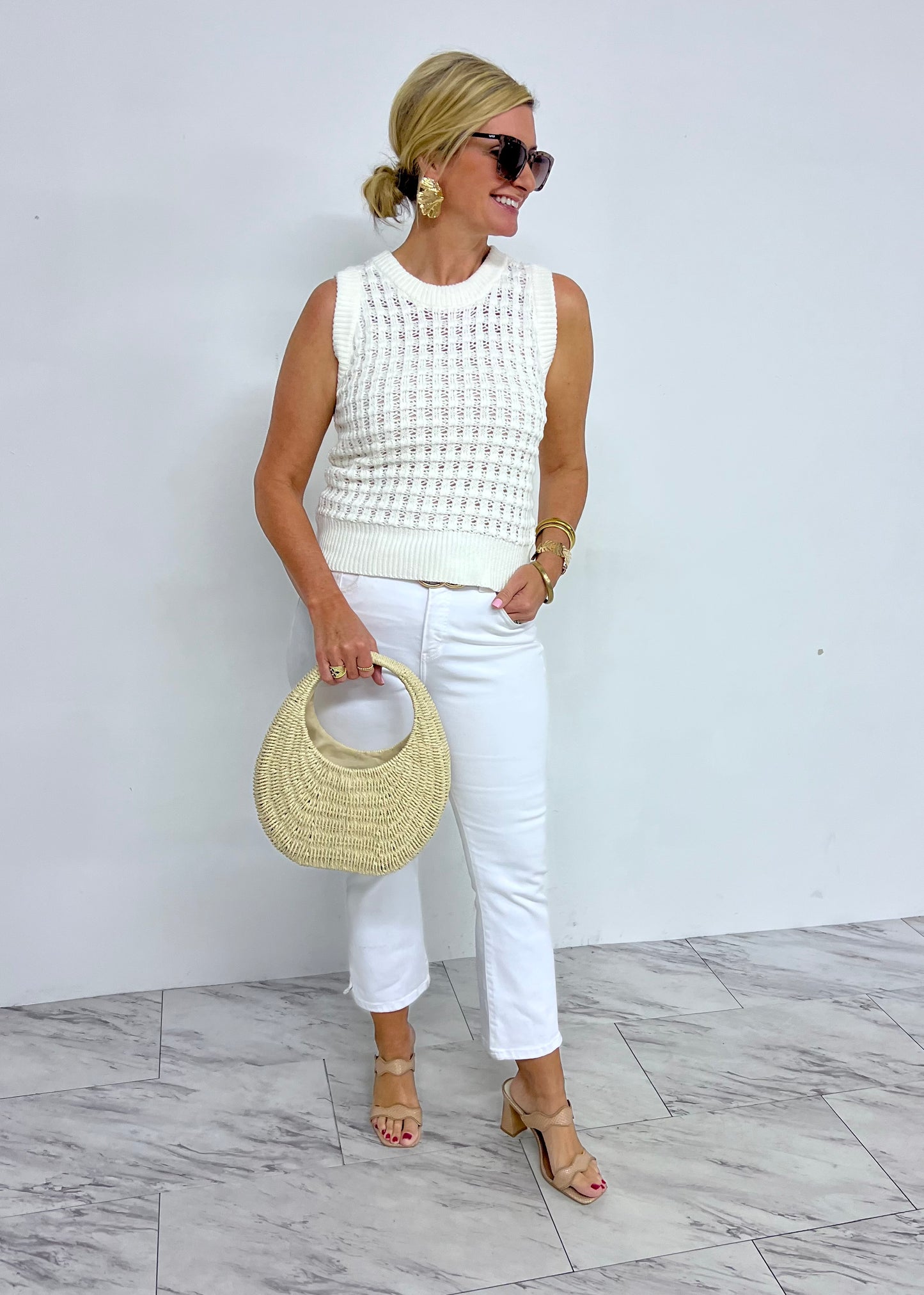 Isla Ivory Sleeveless Top-FINAL SALE