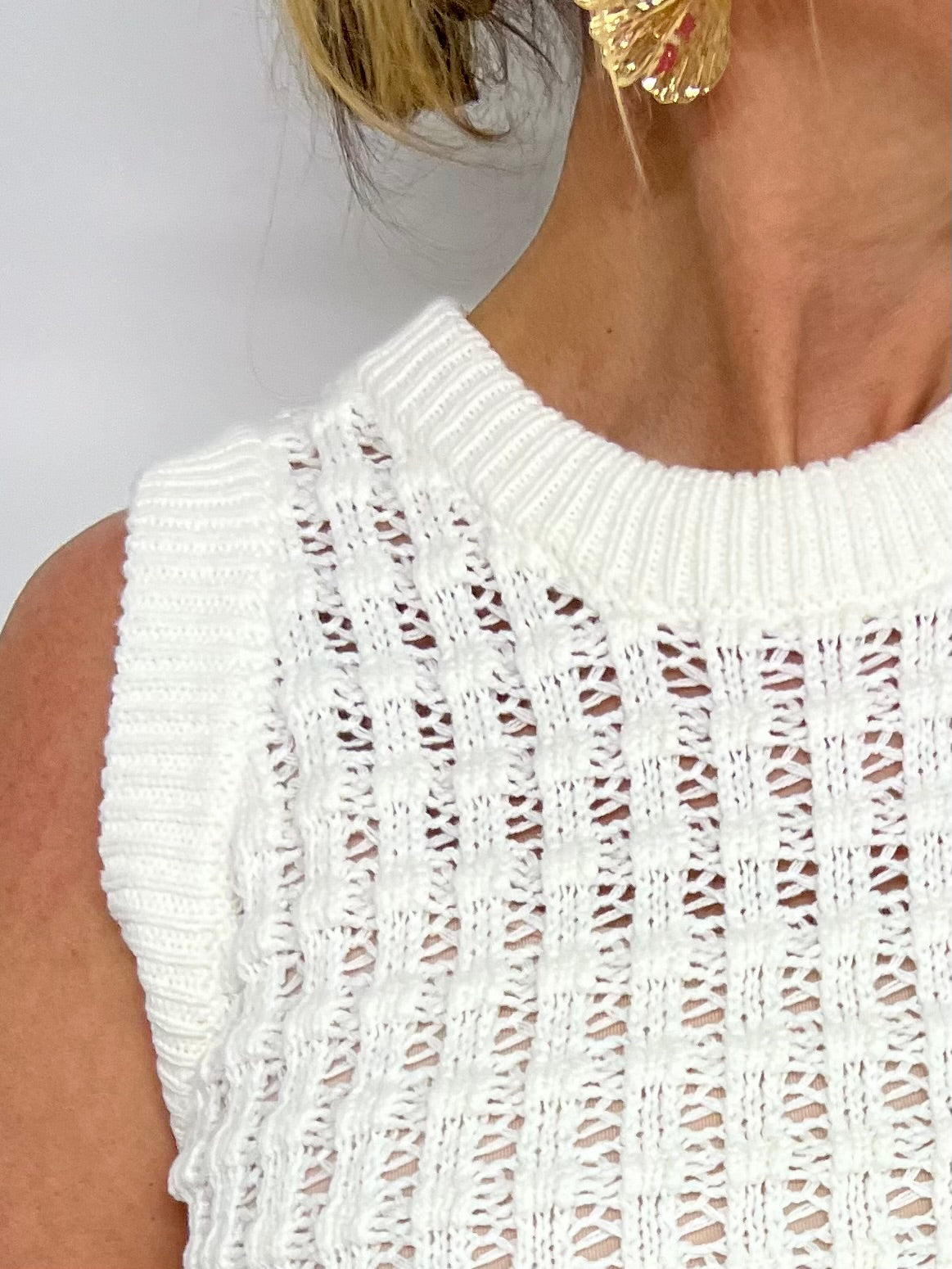 Isla Ivory Sleeveless Top-FINAL SALE