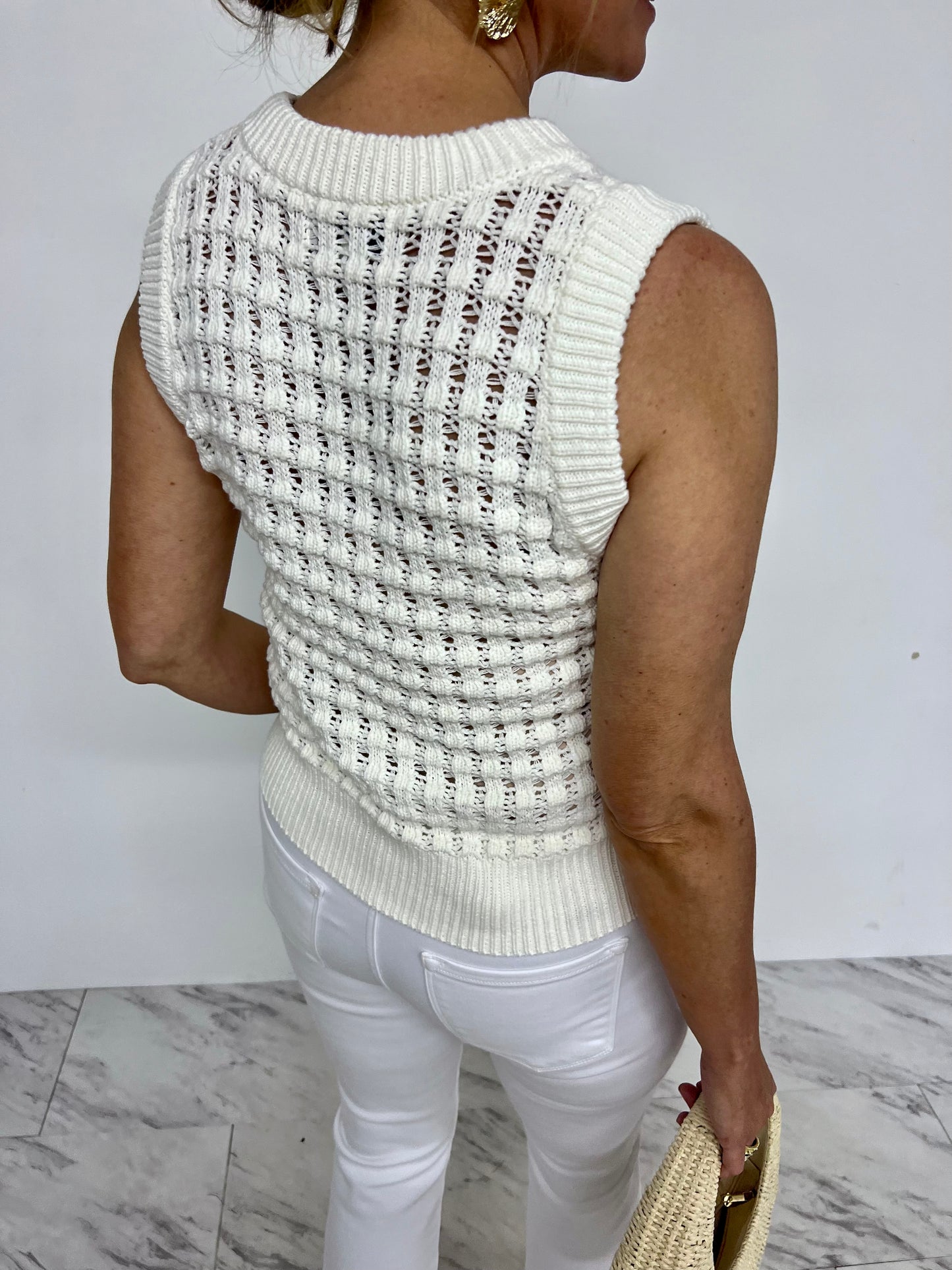 Isla Ivory Sleeveless Top-FINAL SALE