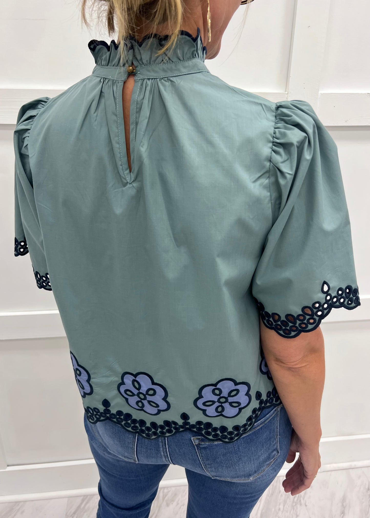 Always Dreaming Embroidered Top-FINAL SALE