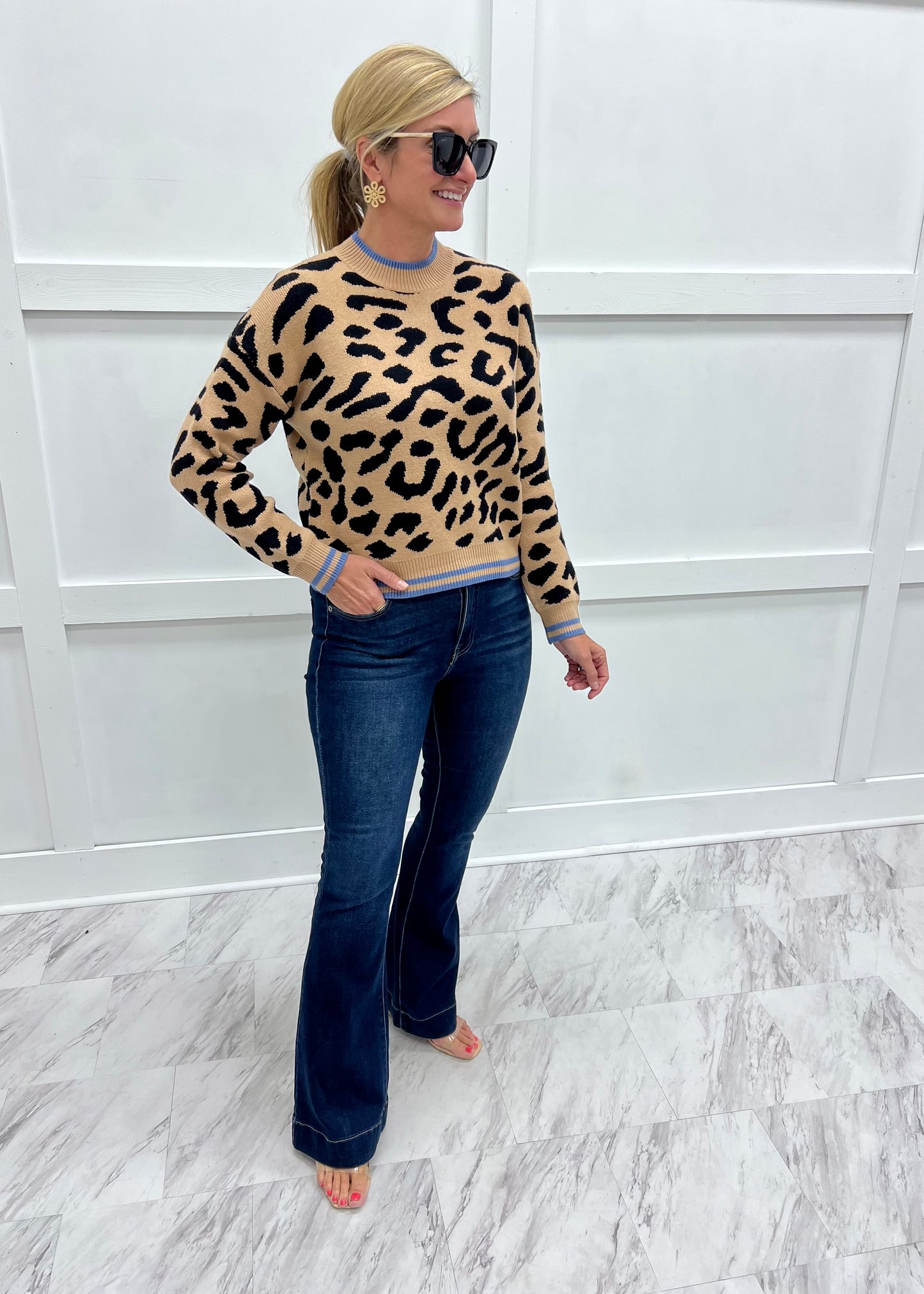 Wild Hope Leopard Sweater-FINAL SALE