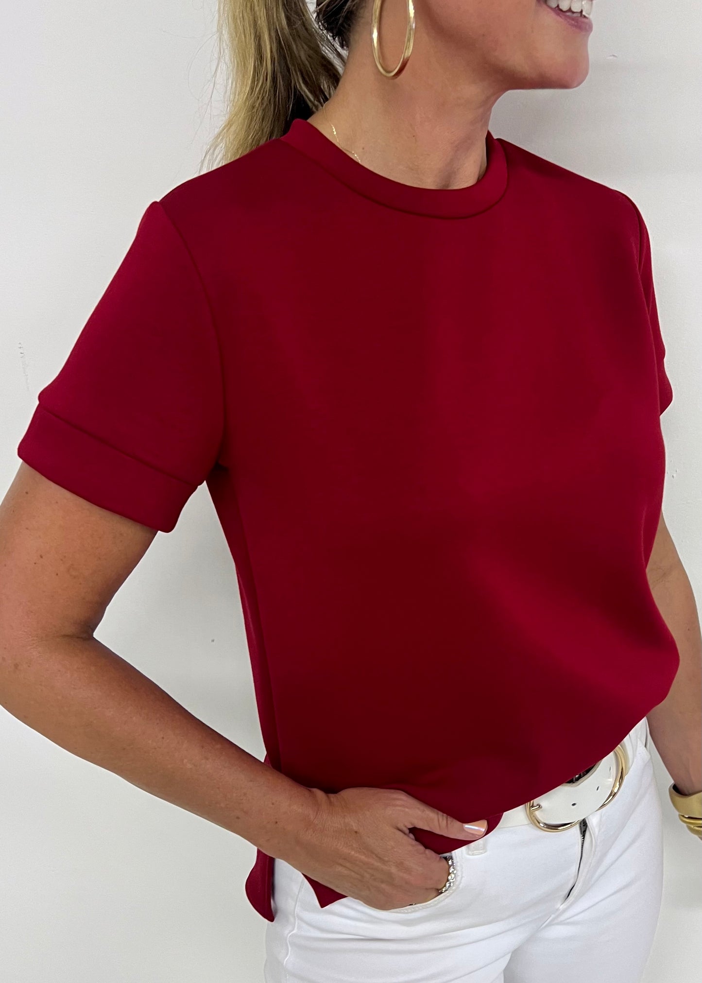 Gal On The Go Scuba Top (Red)