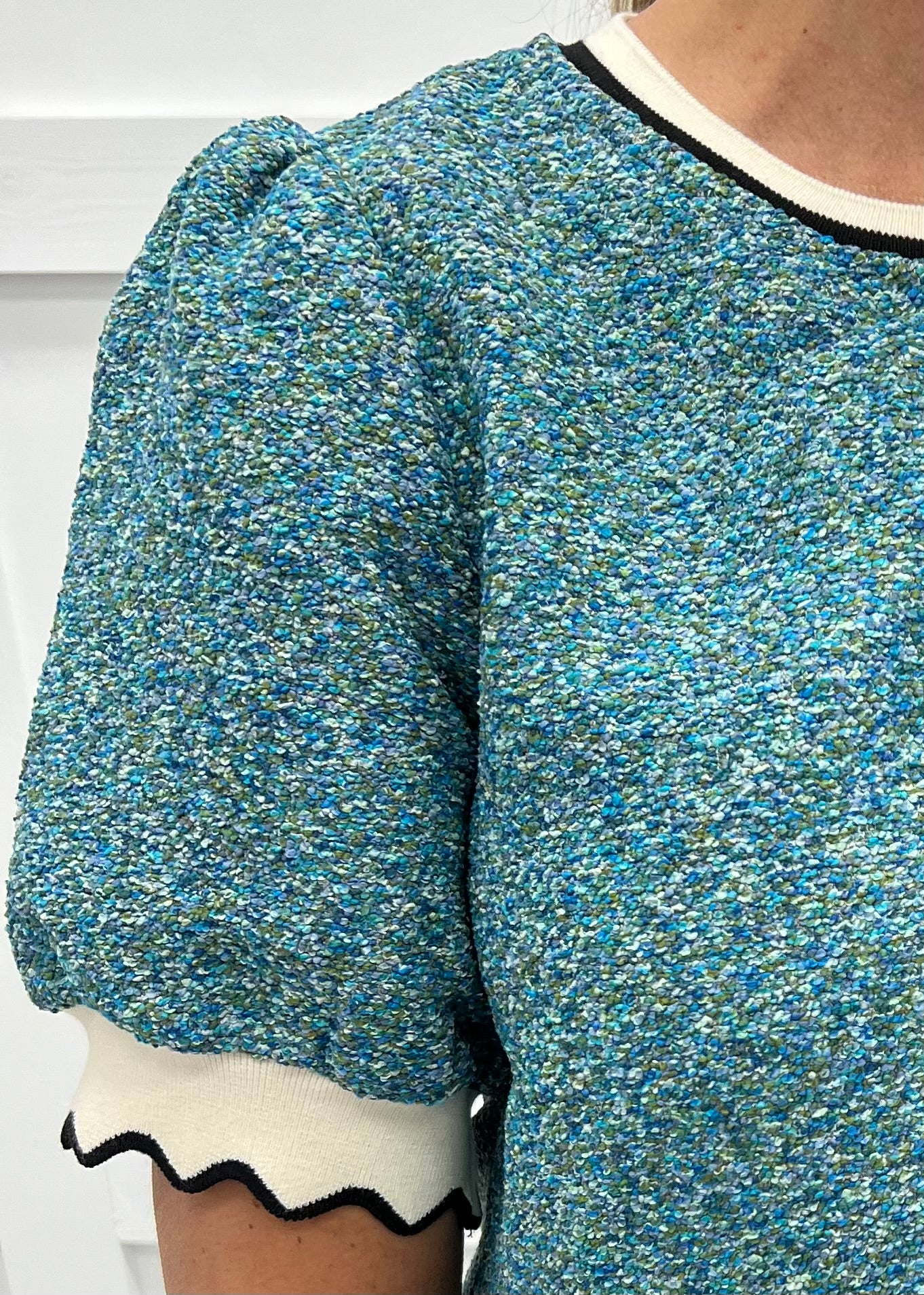 Polly Blues Short Sleeve Top