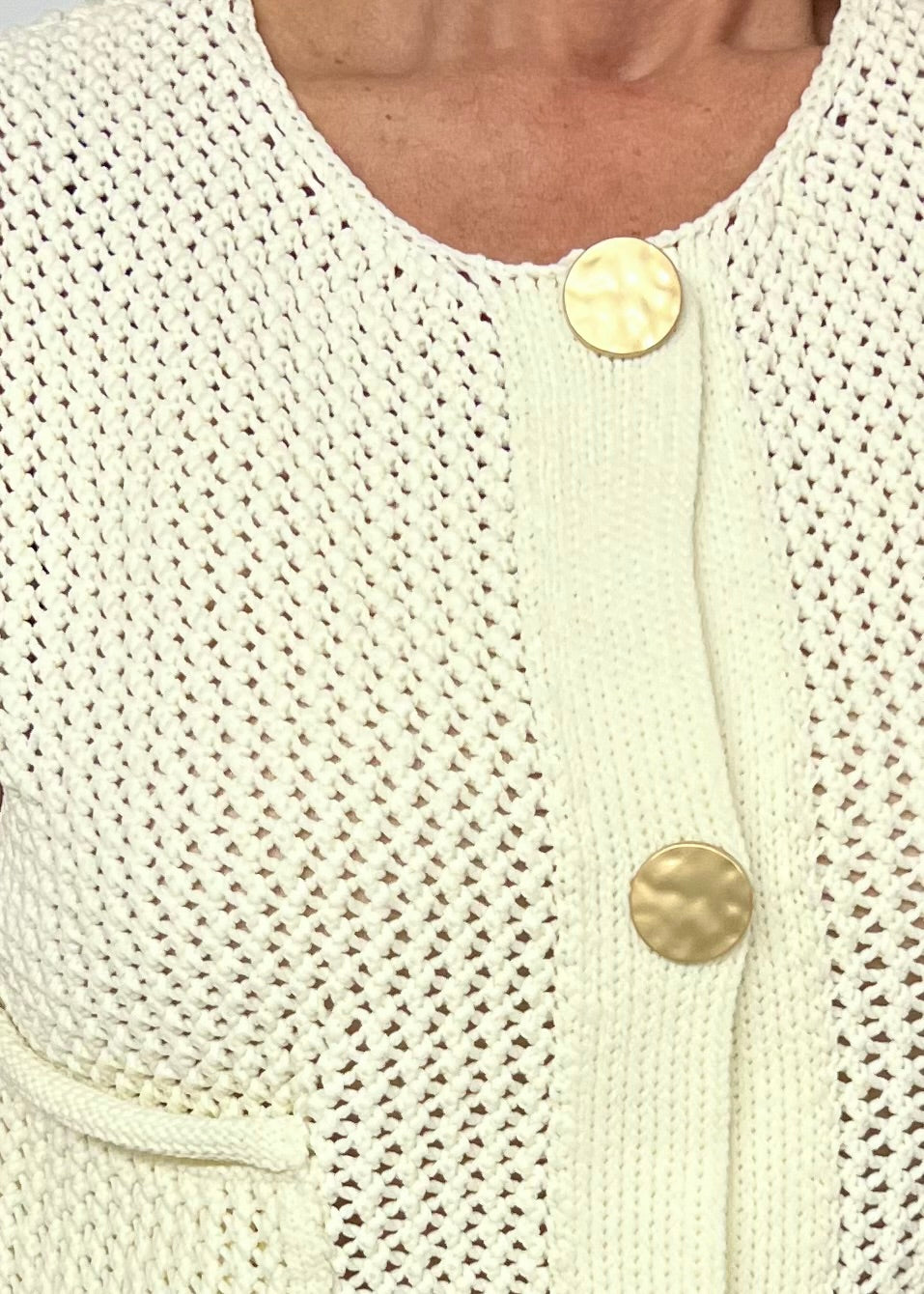 Gemma Gold Button Sweater-FINAL SALE