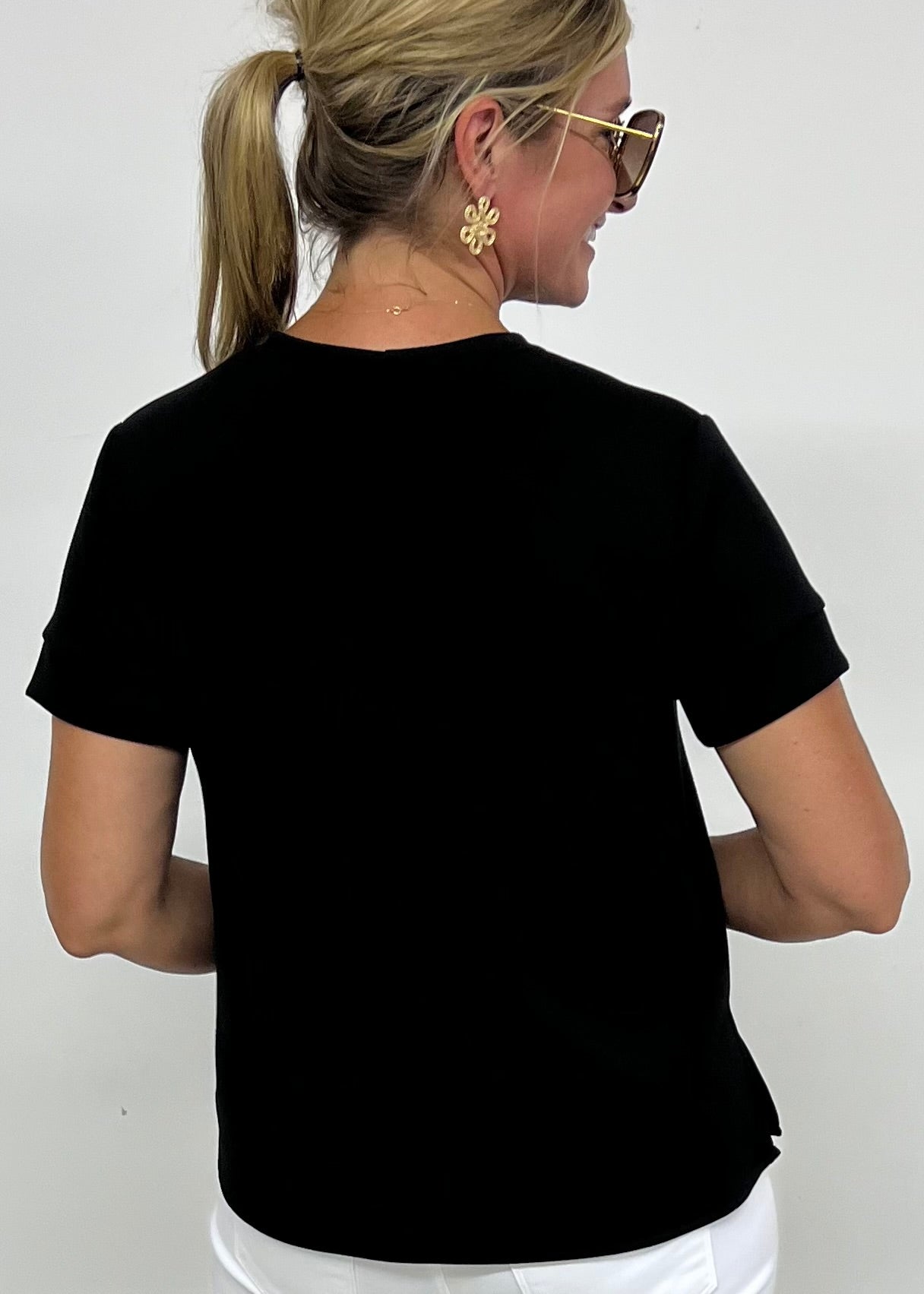Gal On The Go Scuba Top (Black)