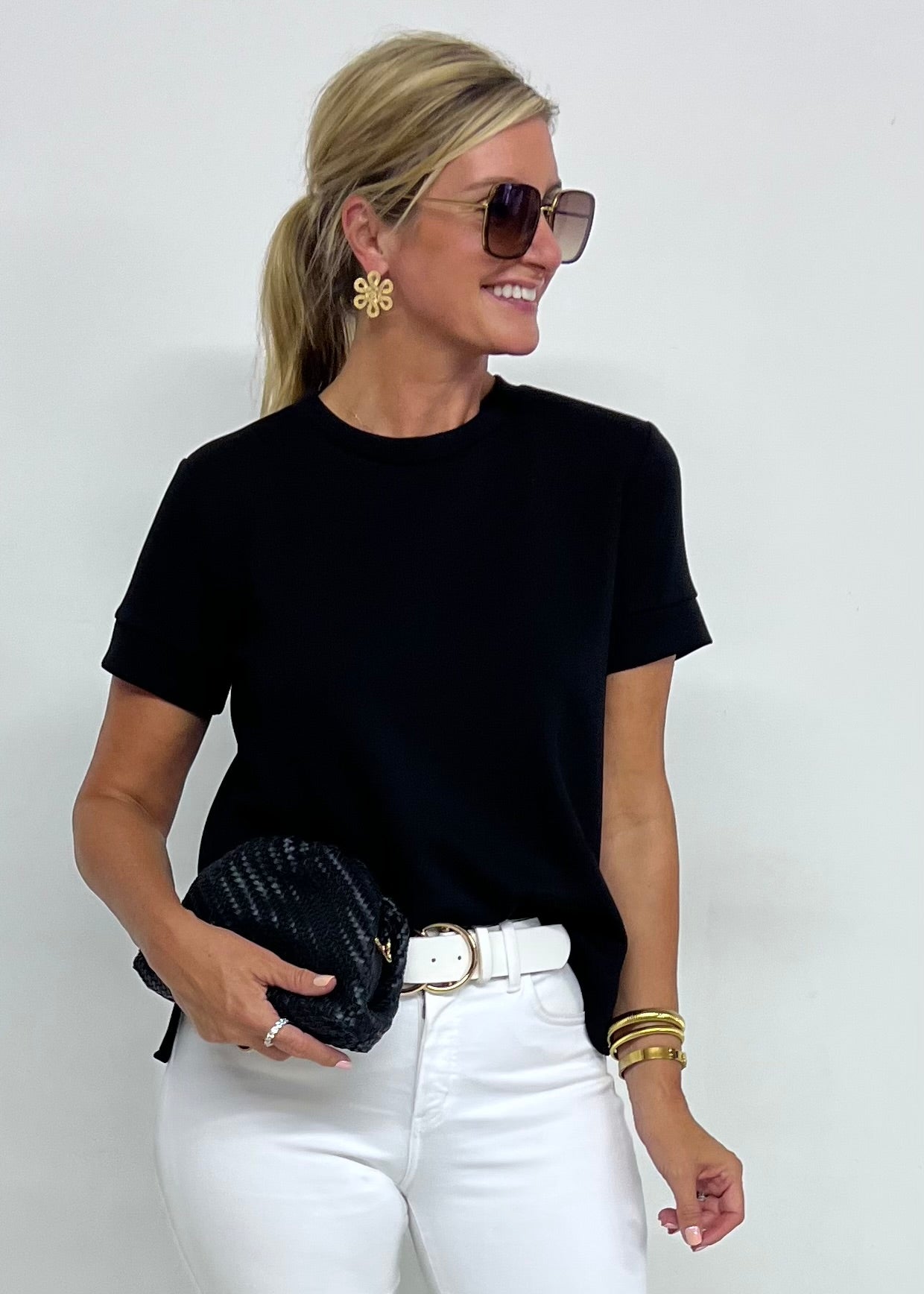 Gal On The Go Scuba Top (Black)