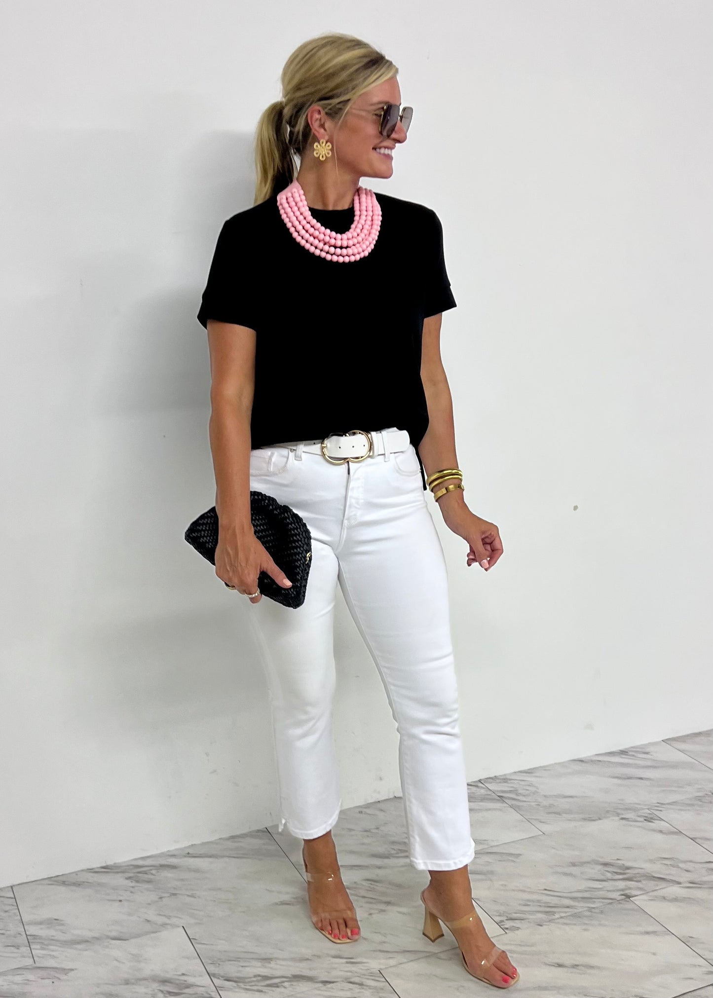 Gal On The Go Scuba Top (Black)
