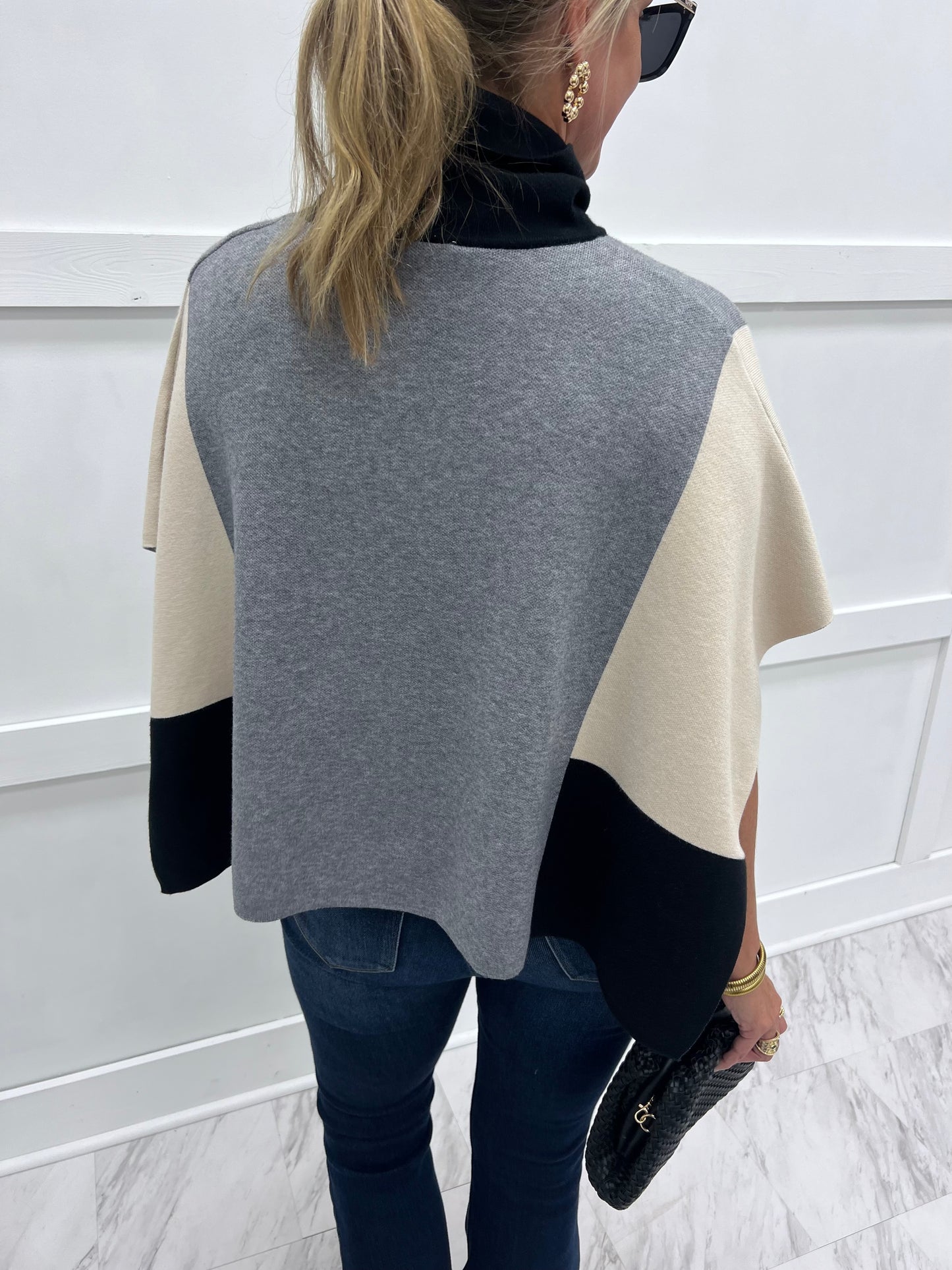 Uptown Colorblock Poncho