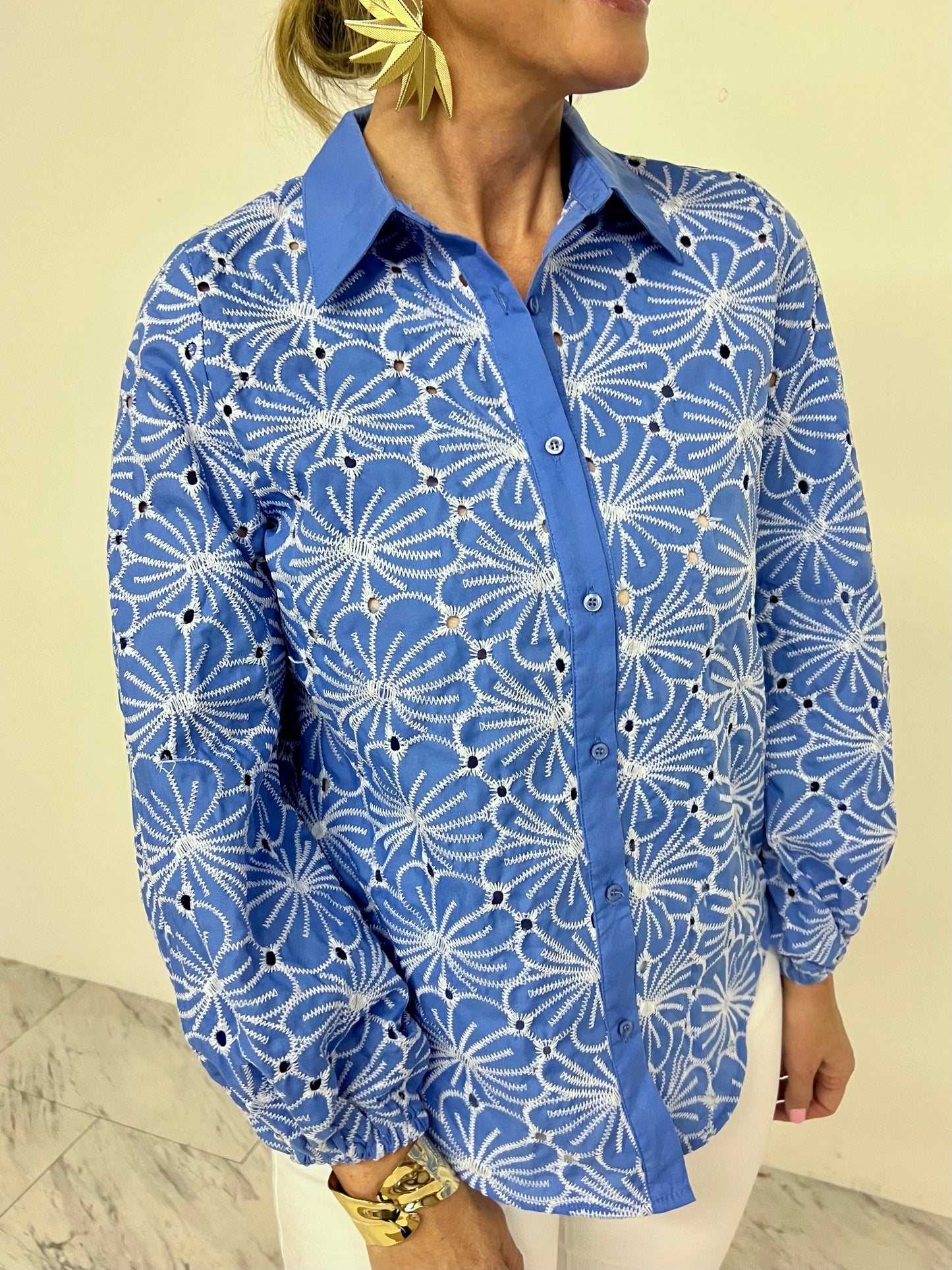 Kaitlyn Floral Embroidered Top - FINAL SALE