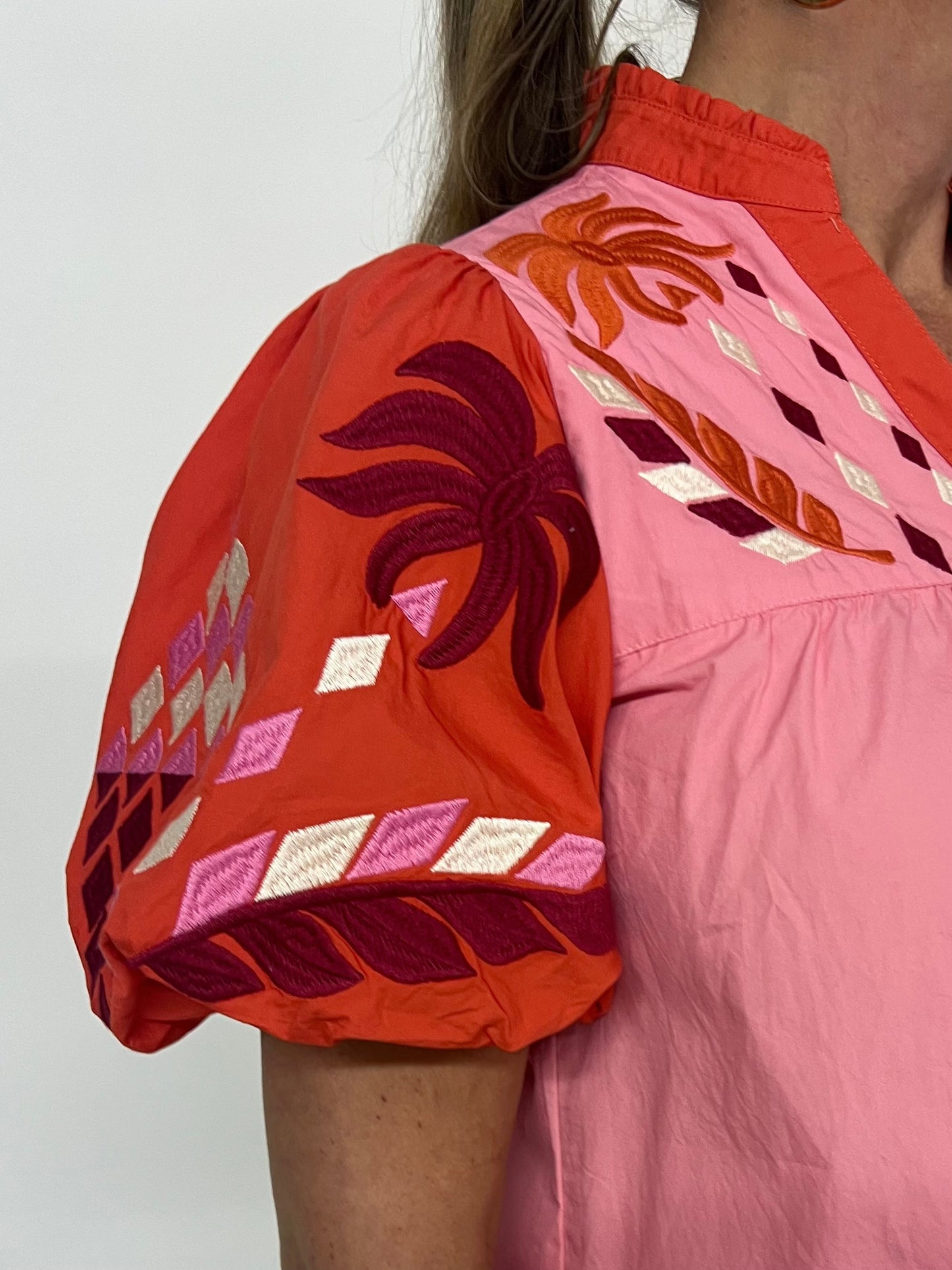 Elise Embroidered Top-FINAL SALE