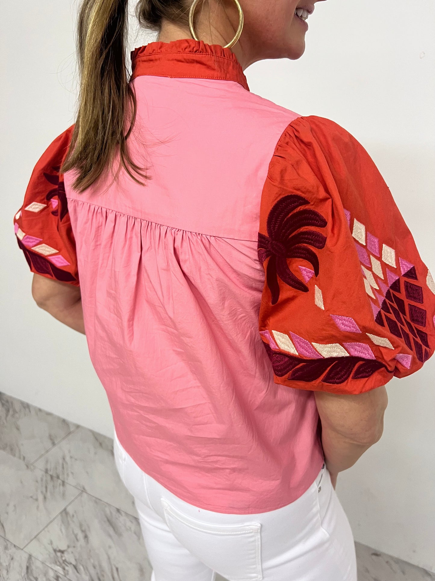 Elise Embroidered Top-FINAL SALE