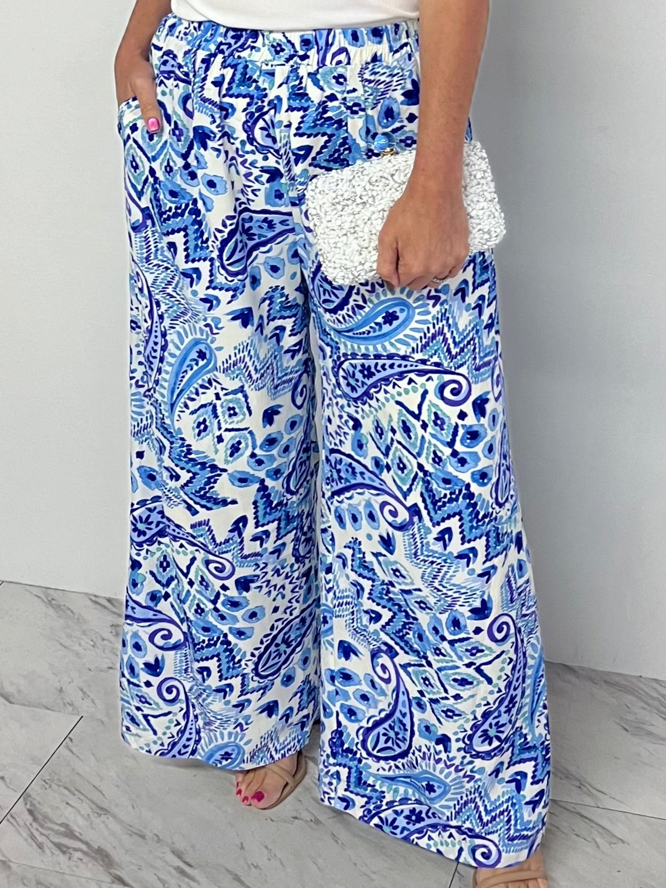 【最終値下】bluelea Original embroidery pants Olinase Embroidered Flared Jeans Plus Size Skinny Distressed
