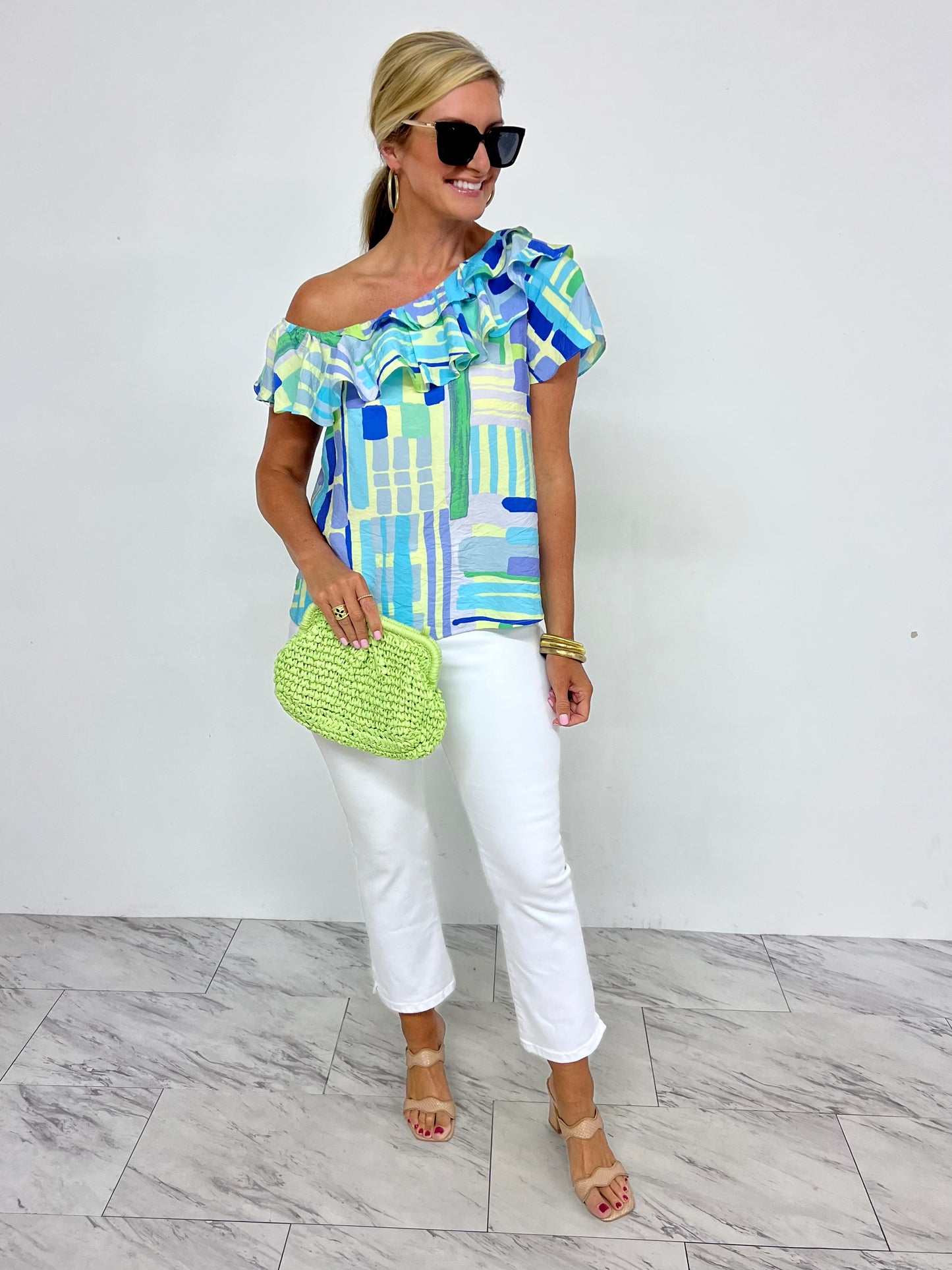 Valencia Print Top-FINAL SALE