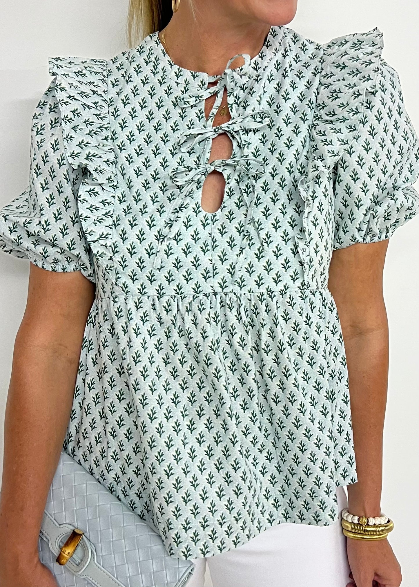 Social Darling Tie Front Top-FINAL SALE
